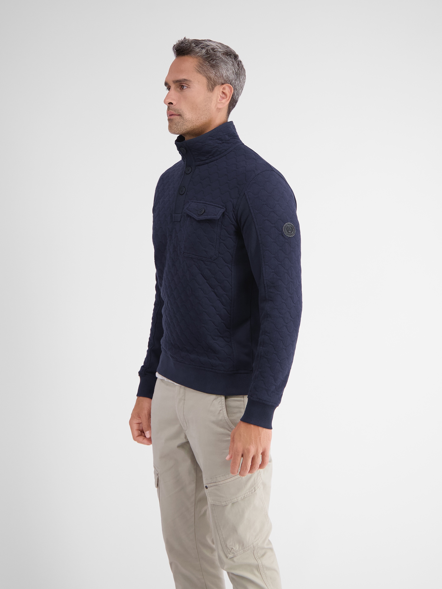 LERROS Sweatshirt »LERROS Sweat-Troyer mit Steppmuster«