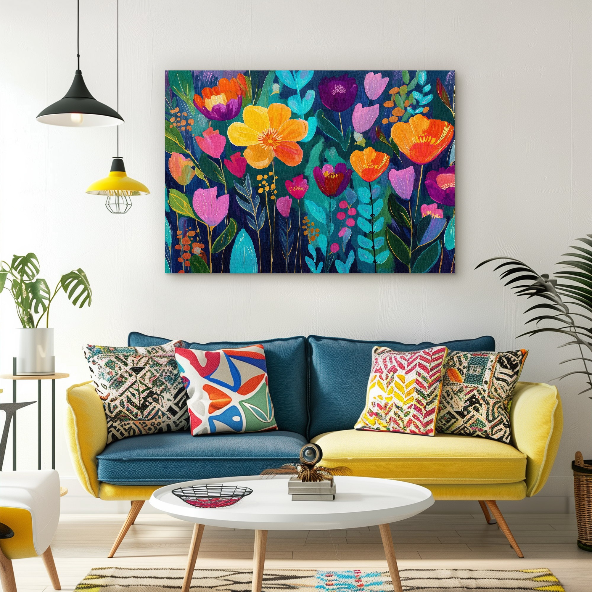 OTTO home Wandbild »Bunte Blumen« Blumenwiese 1 Stk. tlg. in verschied. Größen