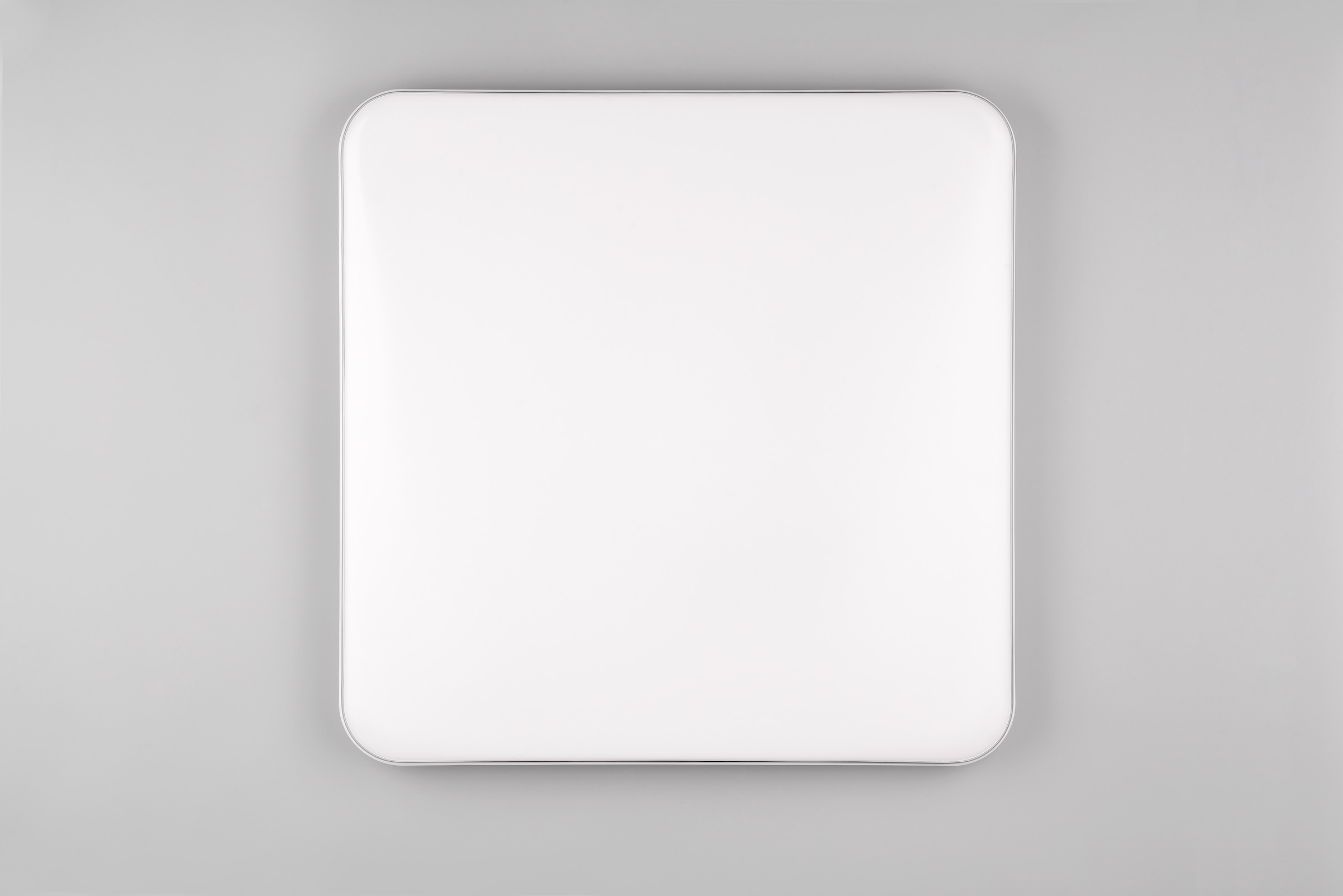 REALITY Leuchten LED Deckenleuchte »BLANCA, elegant schlichte weiße LED Deckenlampe, 53x53 cm, kaltweiß« LED-Board 1 Stk. Kaltweiß 3-Stufen dimmbar über Wandschalter, Deckenlampe für Büro Flur Treppe