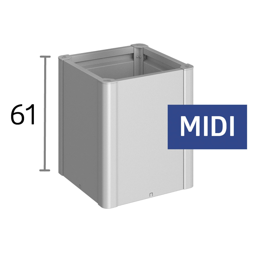 Biohort Hochbeet »BELVEDERE midi 1x0,5; verschiedene Farben« 102x53x61 cm, extrem langlebig, aus Metall