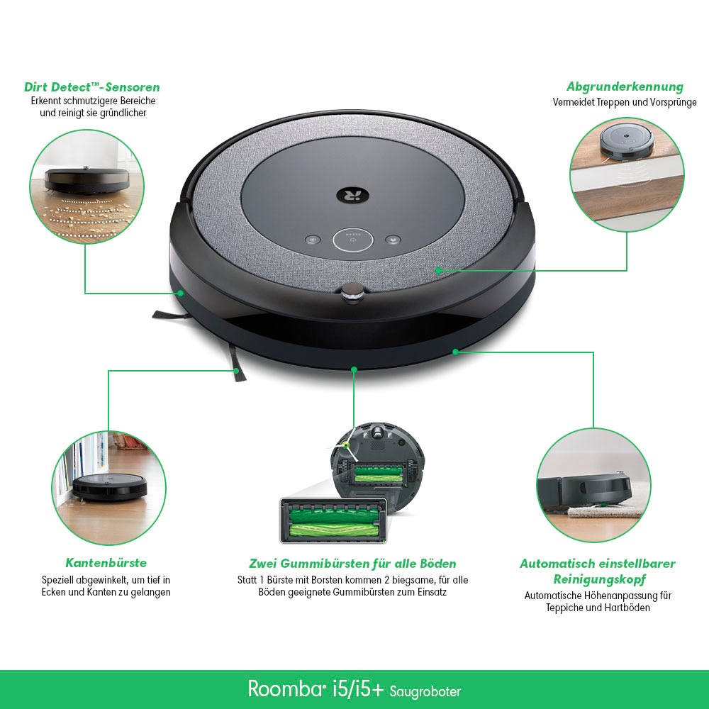 iRobot Saugroboter »Roomba i5 (i5154)«, Einzelraumkartierung, App-/Sprachsteuerung