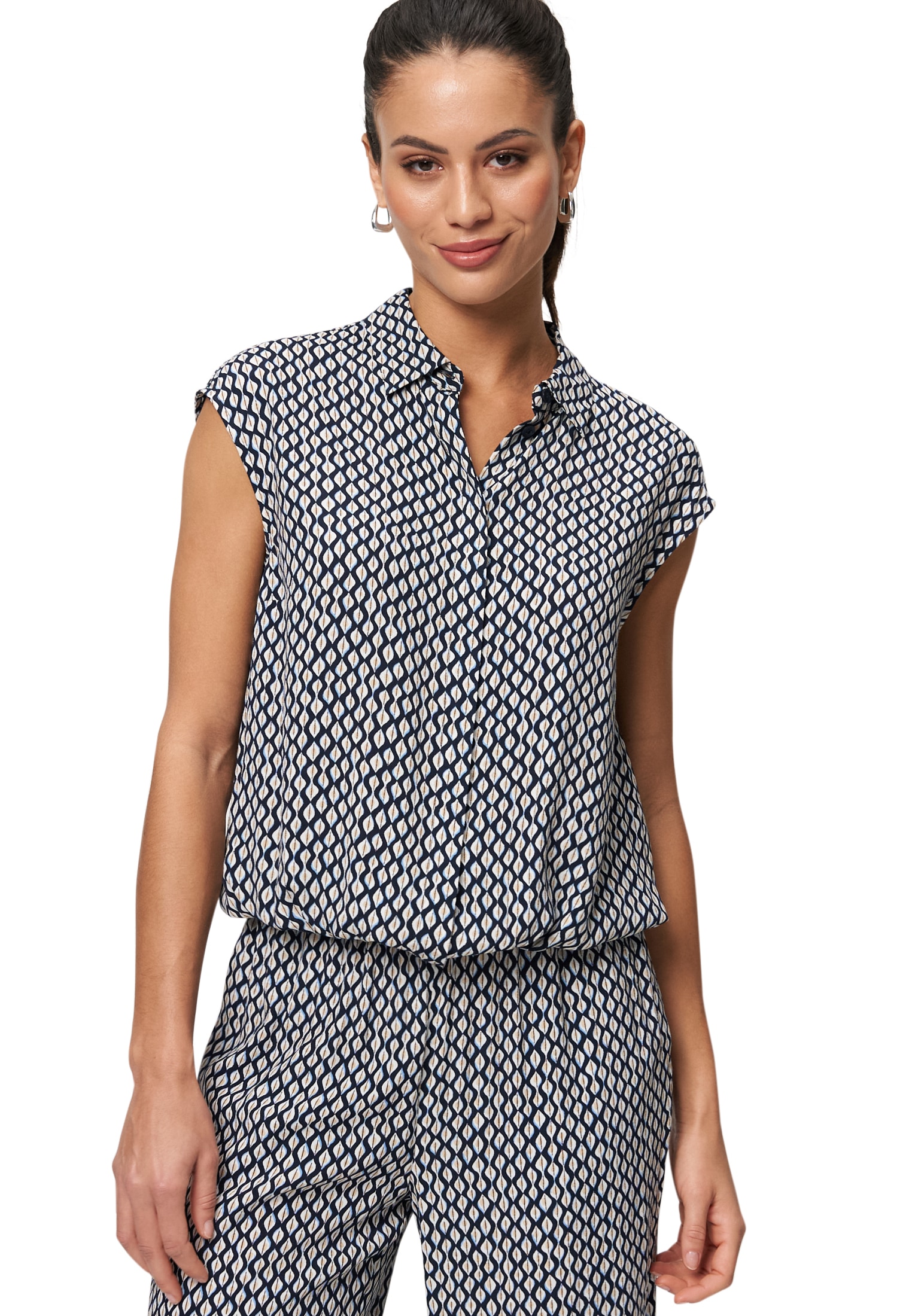 Zero Blusentop "zero Damen Blusentop mit Druck" günstig online kaufen