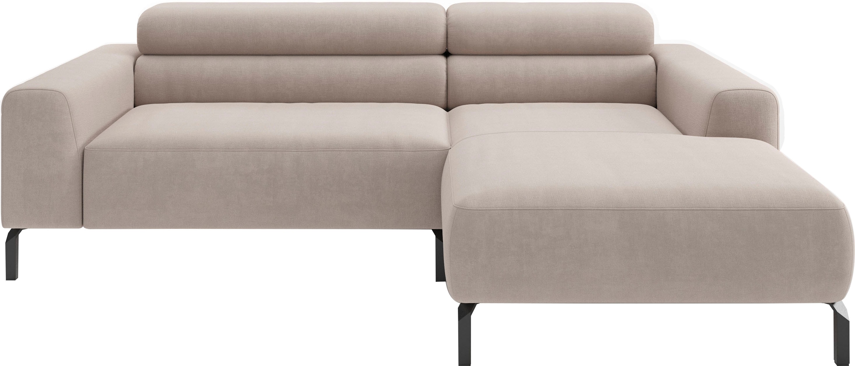 Home affaire Ecksofa "Ecksofa, L-Form, incl. Kopfteilverstellung, Breite 223 cm" wahlweise elektrische Sitztiefenverstellung
