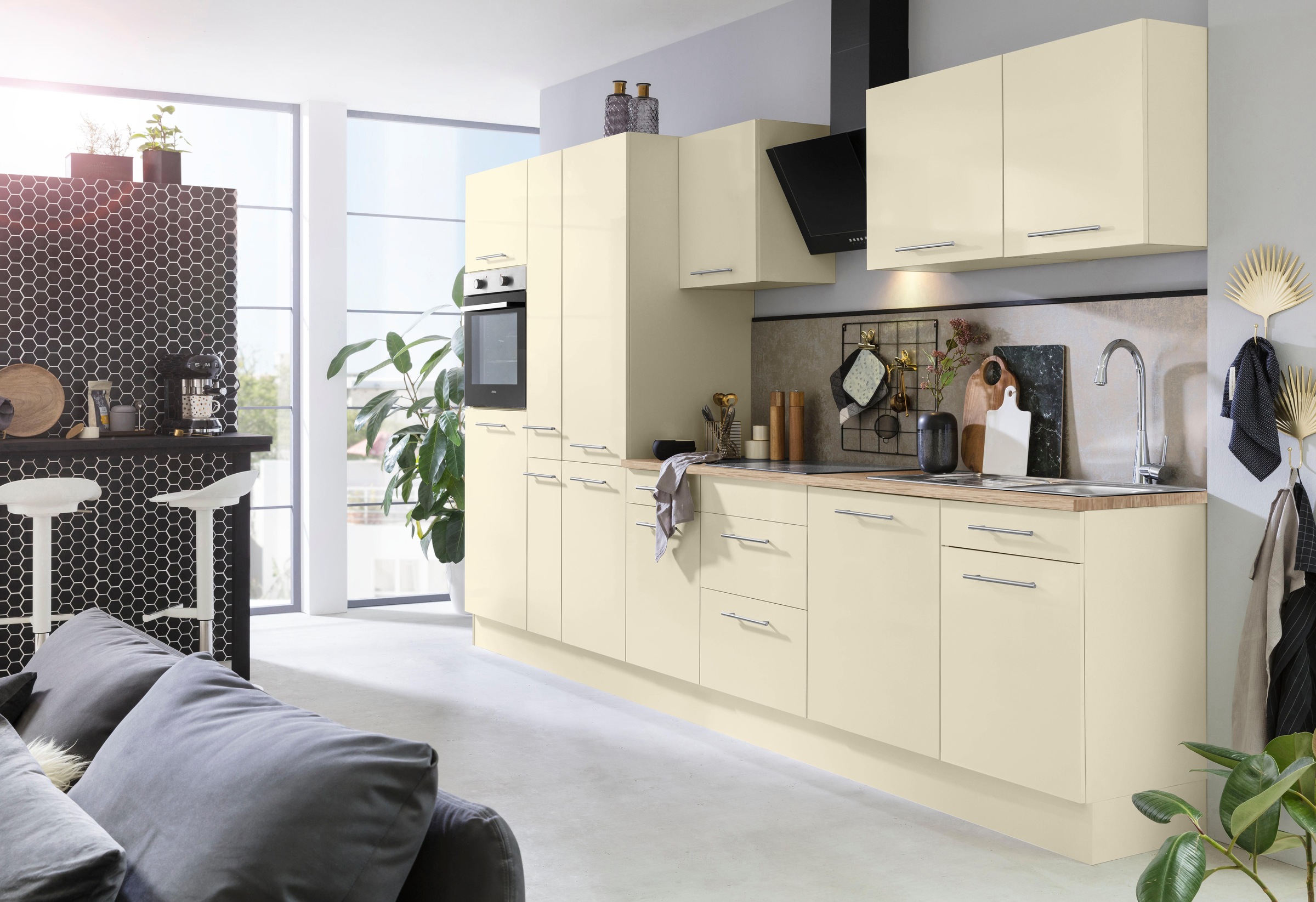 wiho Küchen Küchenzeile »Ela«, Breite 360 cm, Soft-Close-Funktion, höhenverstellbare Füße