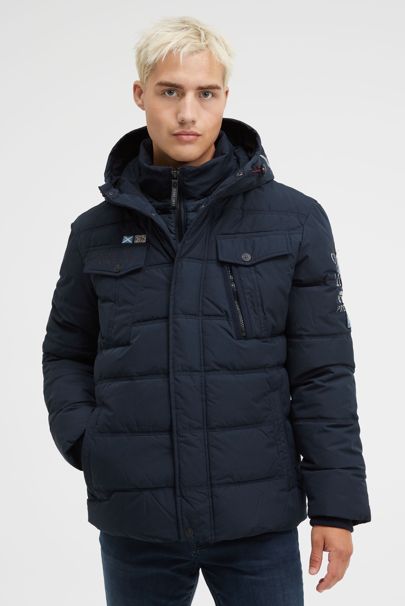 CAMP DAVID Winterjacke mit Kapuze mit wasserabweisender Funktion günstig online kaufen