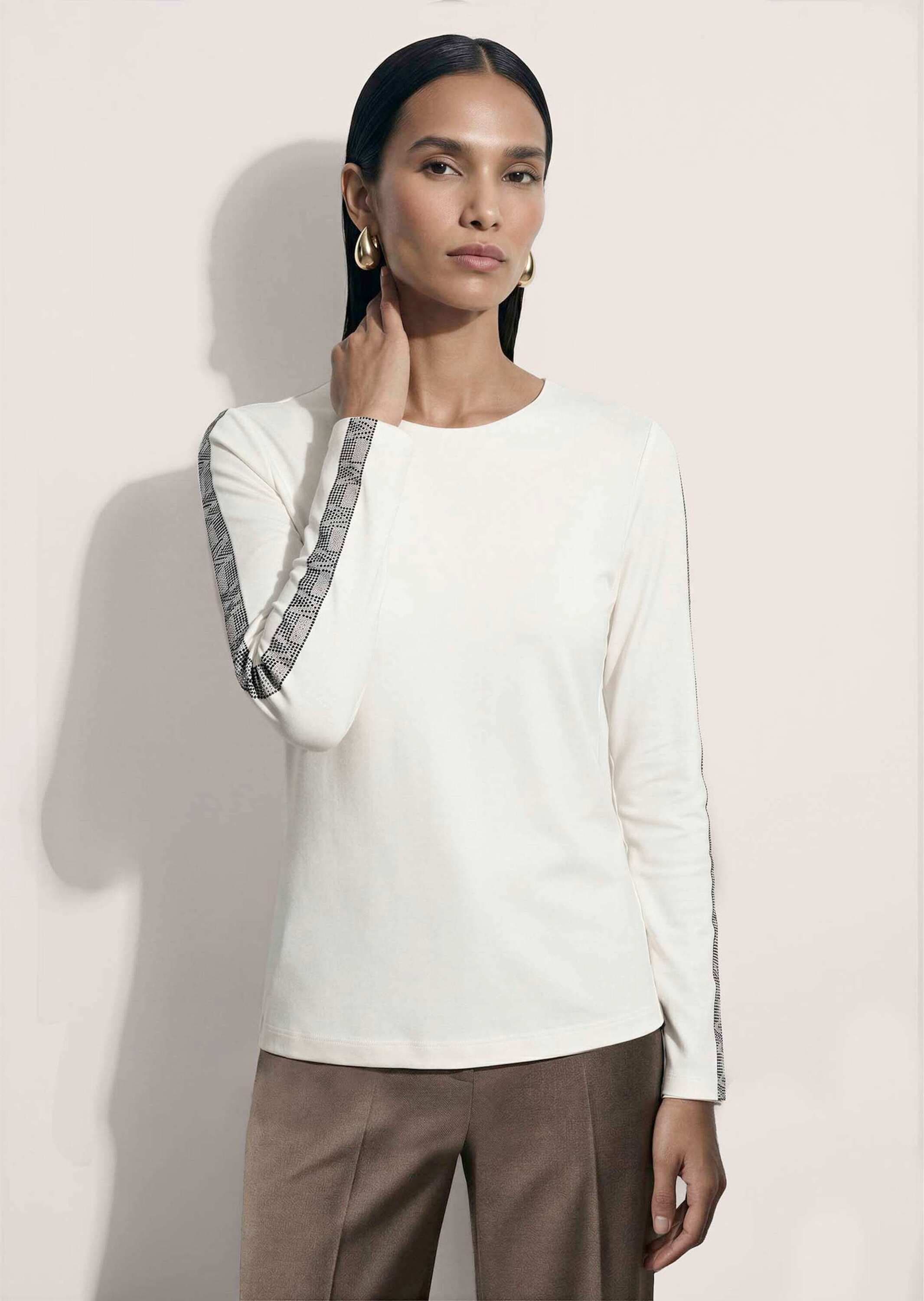 MADELEINE Langarmshirt »Shirt Langarmshirt mit Strassband«