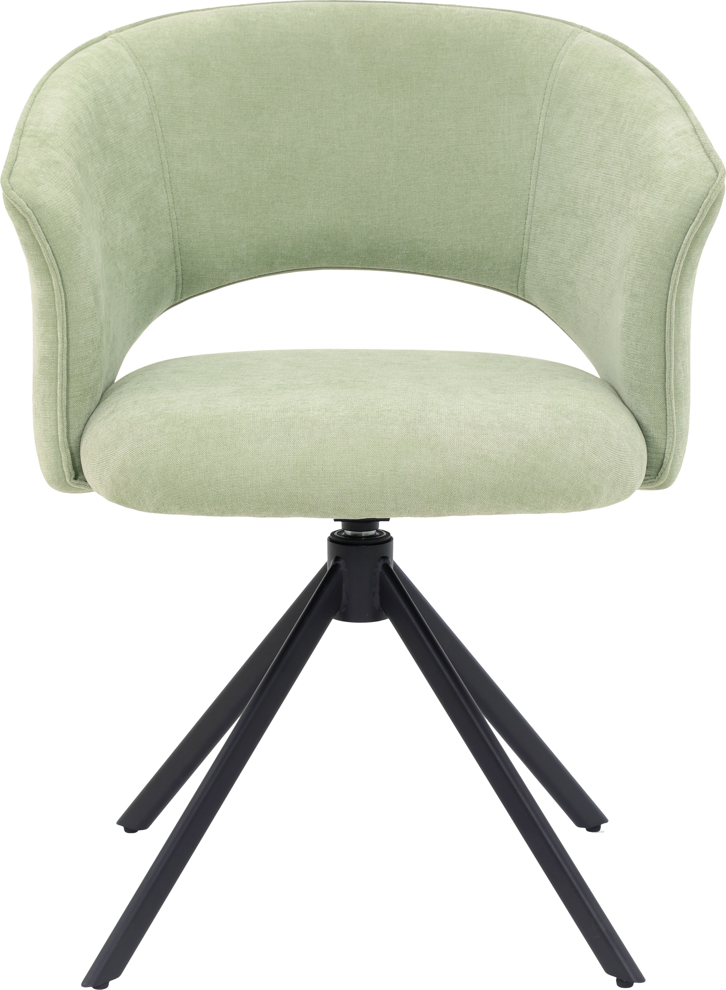 TOM TAILOR HOME Armlehnstuhl »CURVY ARMCHAIR«, (Set), 2 St., Chenille, mit Armlehnen, drehbar, Rückholfunktion, Rückenausschnitt