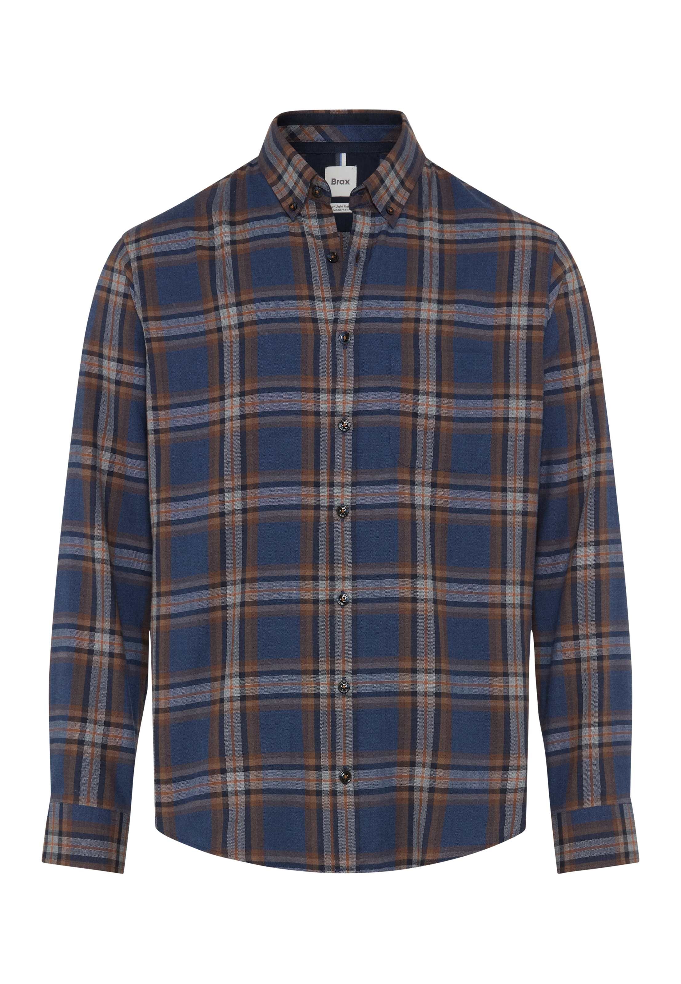 Brax Businesshemd »Style DANIEL« Flanell: Karohemd aus reiner Baumwolle