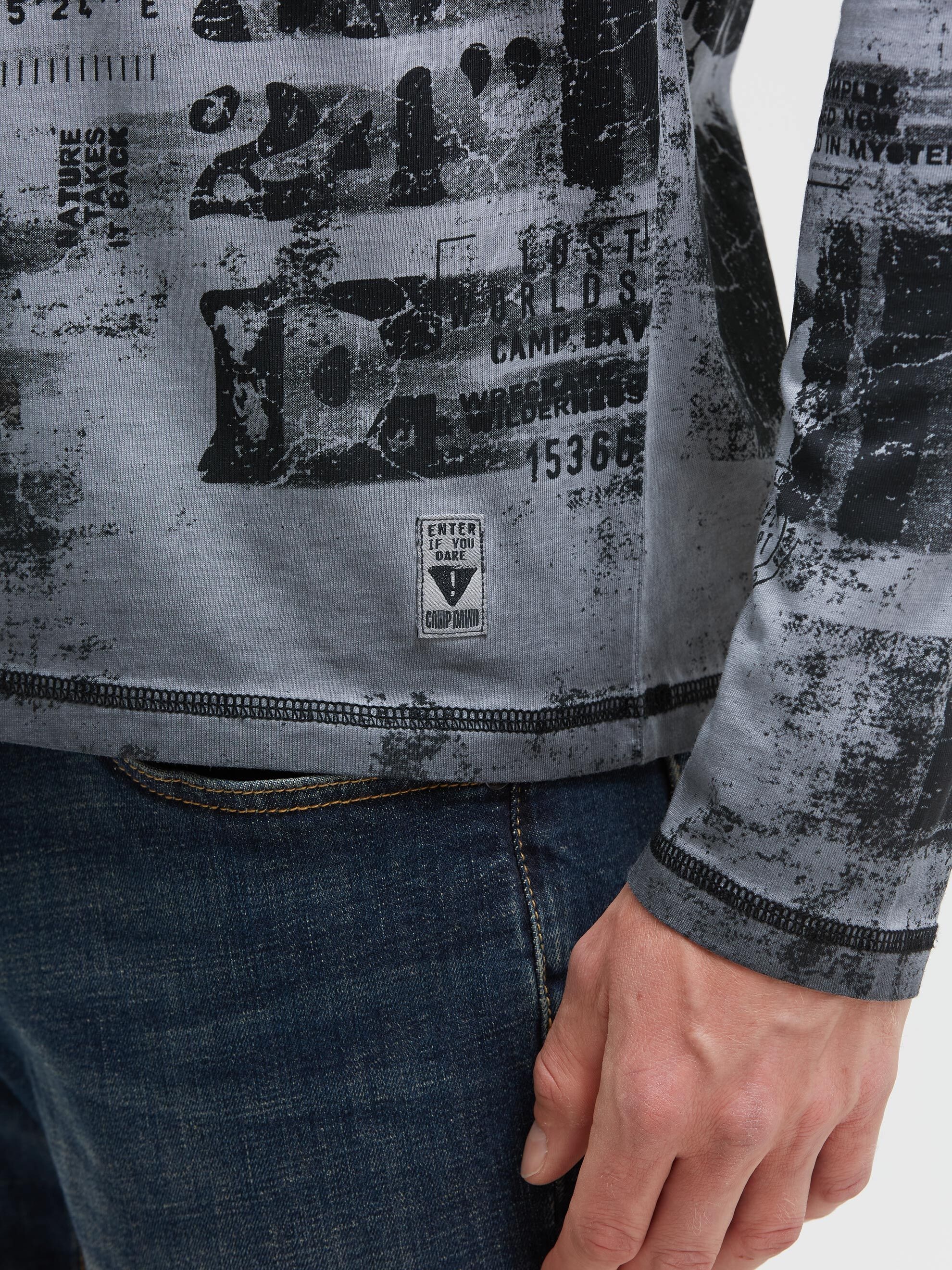 CAMP DAVID Rundhalsshirt mit All Over-Print