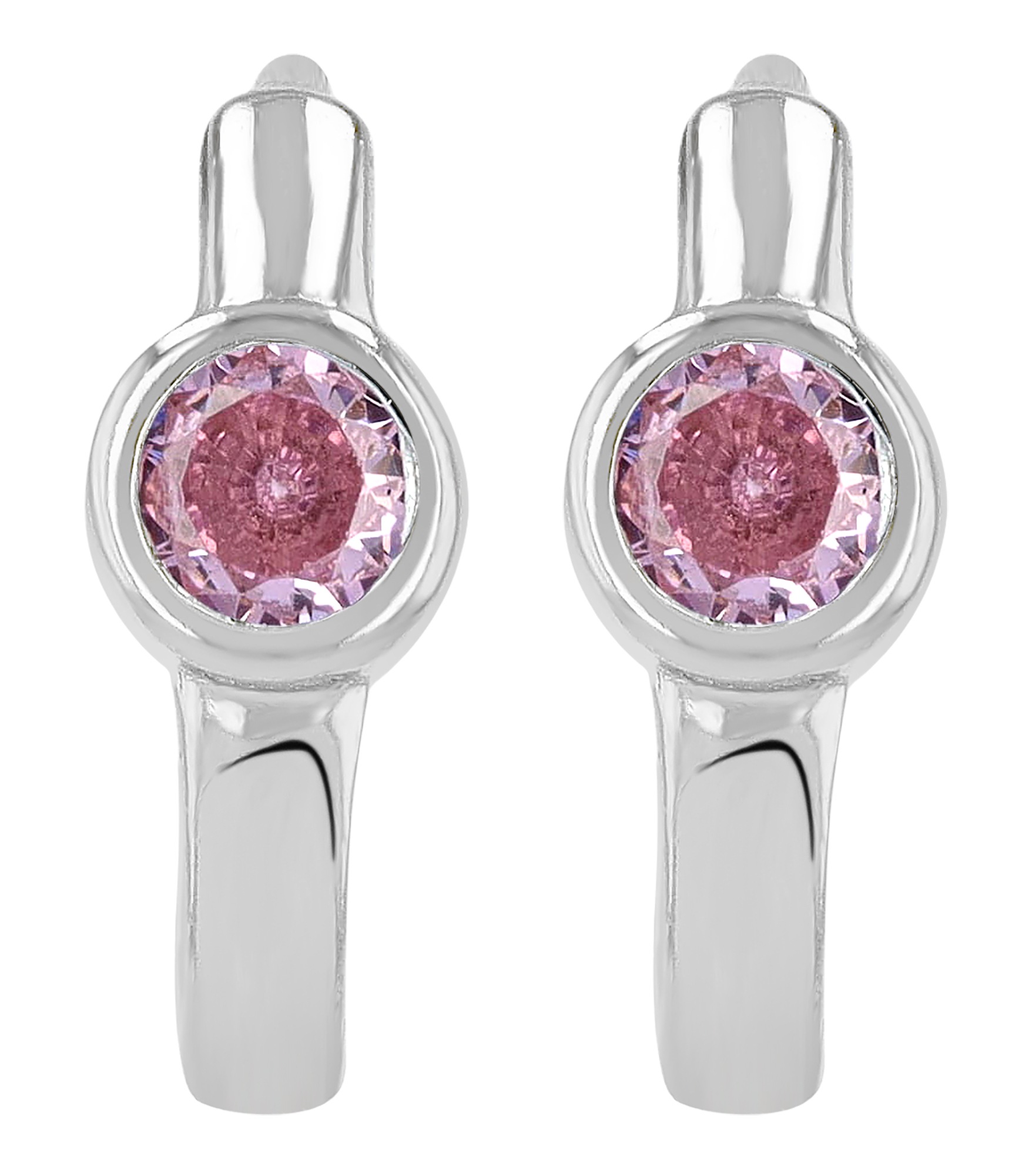 Adelia´s Klappcreolen »Damen Ohrringe – Klappcreole aus 925 Silber mit Zirkonia« Ideal als Geschenk zum Muttertag