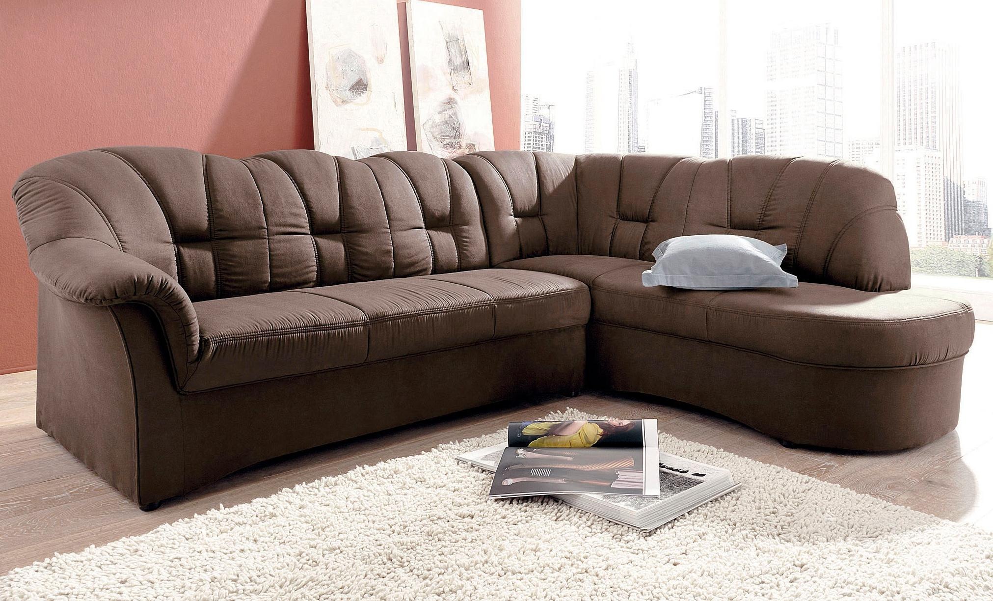 DOMO collection N1487 Ecksofa Papenburg von OTTO mit Bettfunktion und Wellenunterfederung, frei im Raum hotsell stellbar, Kunstleder SOFTLUX®