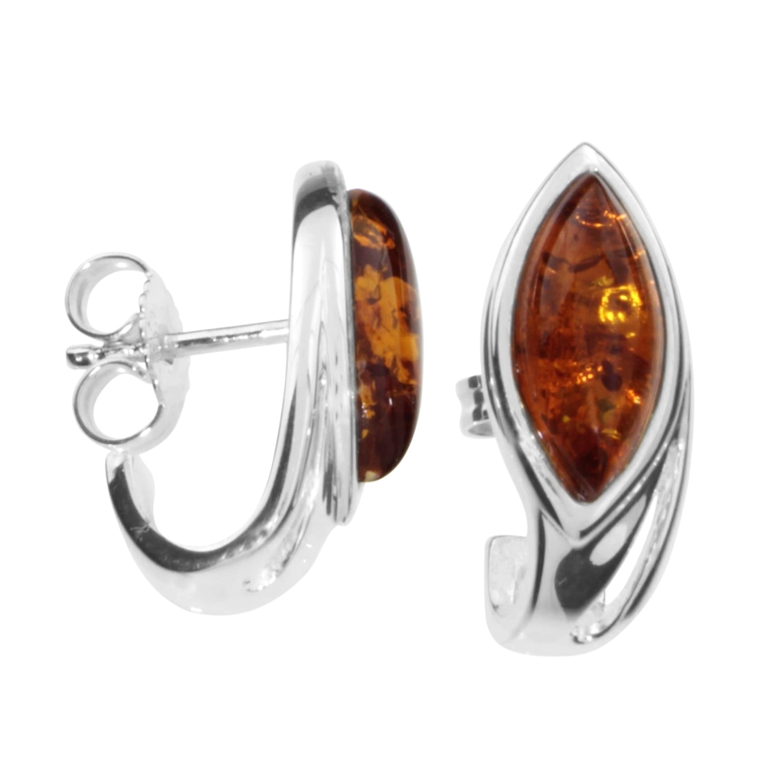 OSTSEE-SCHMUCK Paar Ohrstecker »- Maie - Silber 925/000 - Bernstein«
