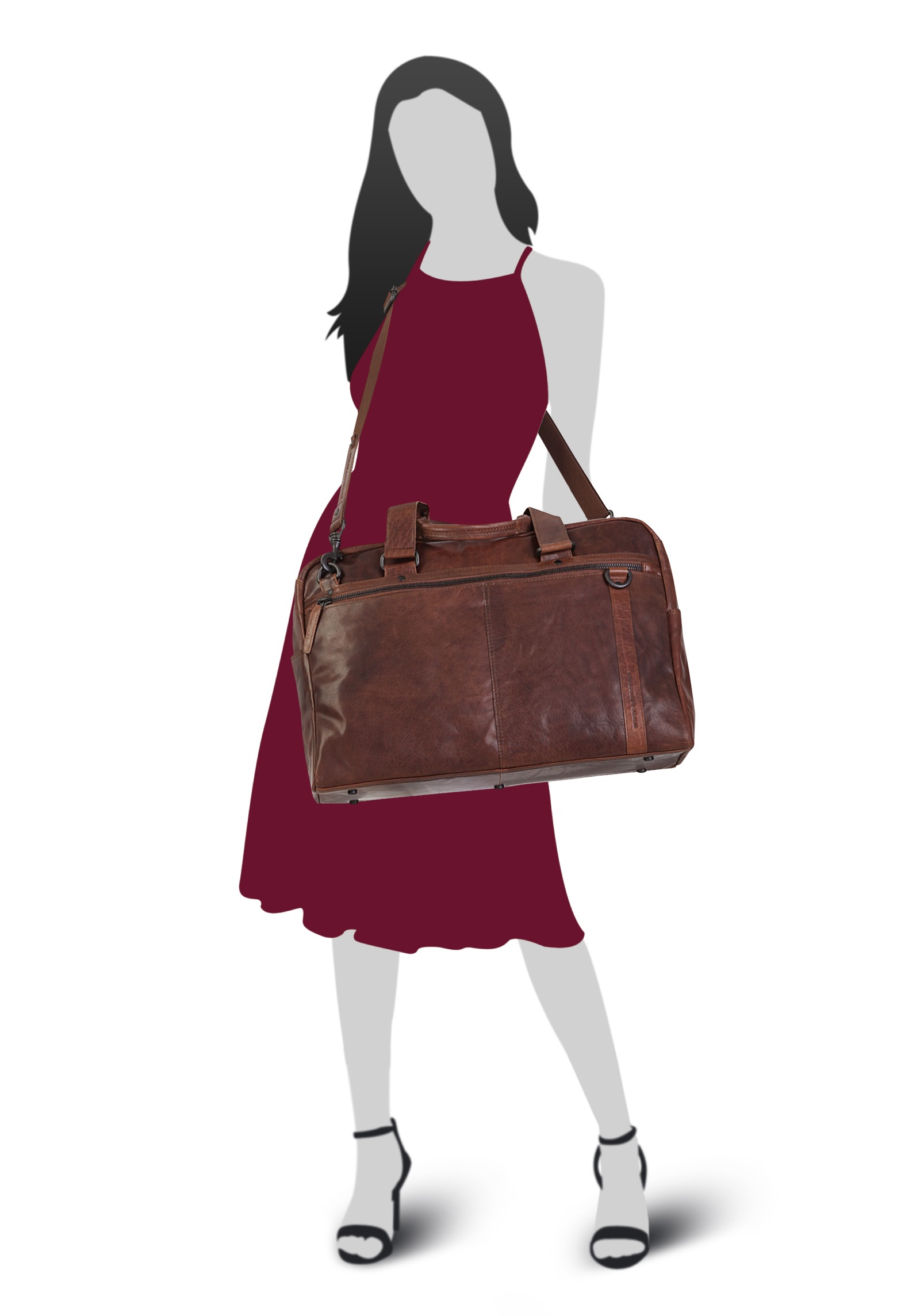 Spikes & Sparrow Reisetasche echt Leder