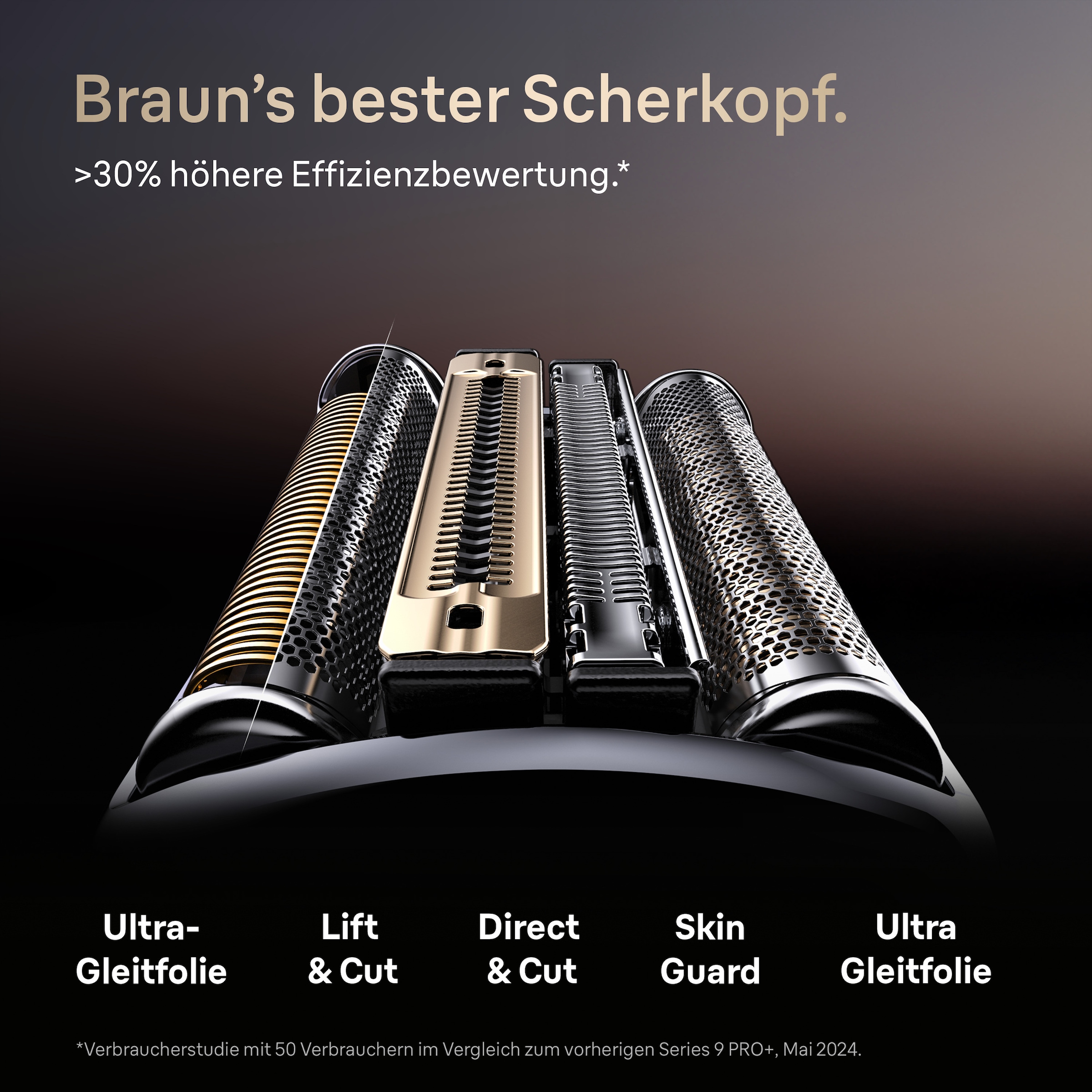 Braun Ersatzscherkopf »NEVO Silver« 100% Leistung, Kompatibel mit NEVO Rasierern, Silber