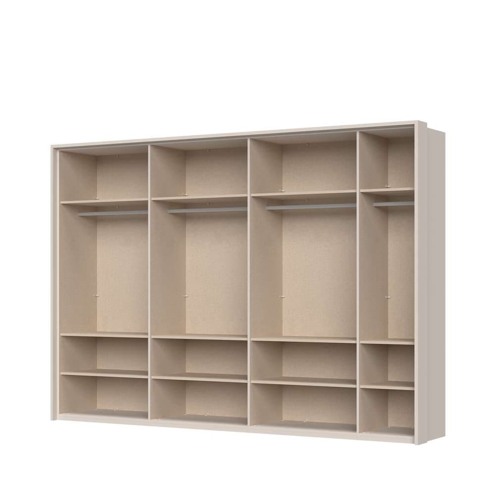 Places of Style Drehtürenschrank »Opera mit oder ohne Kranz inkl. LED-Bel.,B 227,272,317 oder 362 cm«, UV lackiert, Soft Close Funktion, Höhenverstellbare Füße