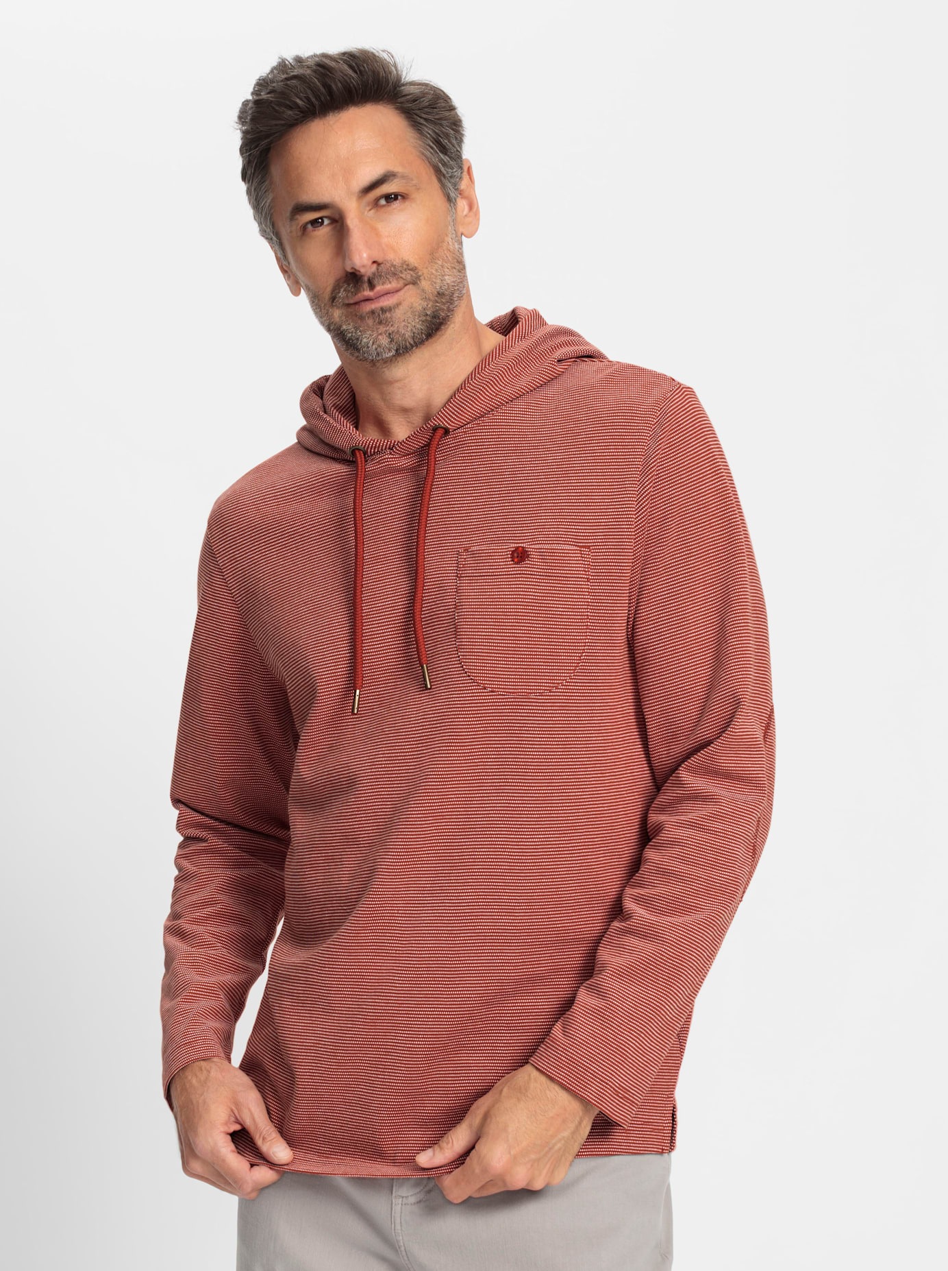 Marco Donati Kapuzenshirt »Langarm-Shirt«, (1 tlg.)