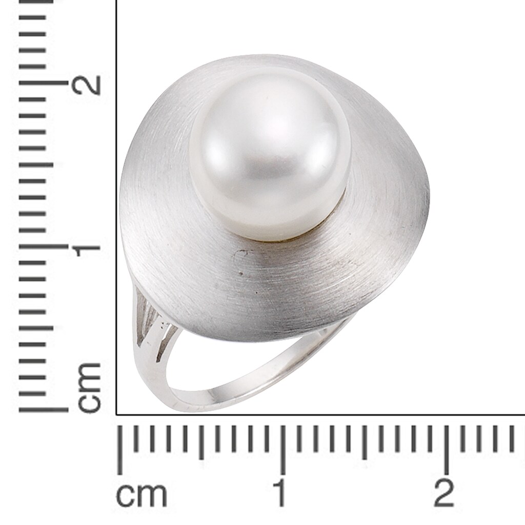 Zeeme Fingerring »925 Silber Perle weiß«