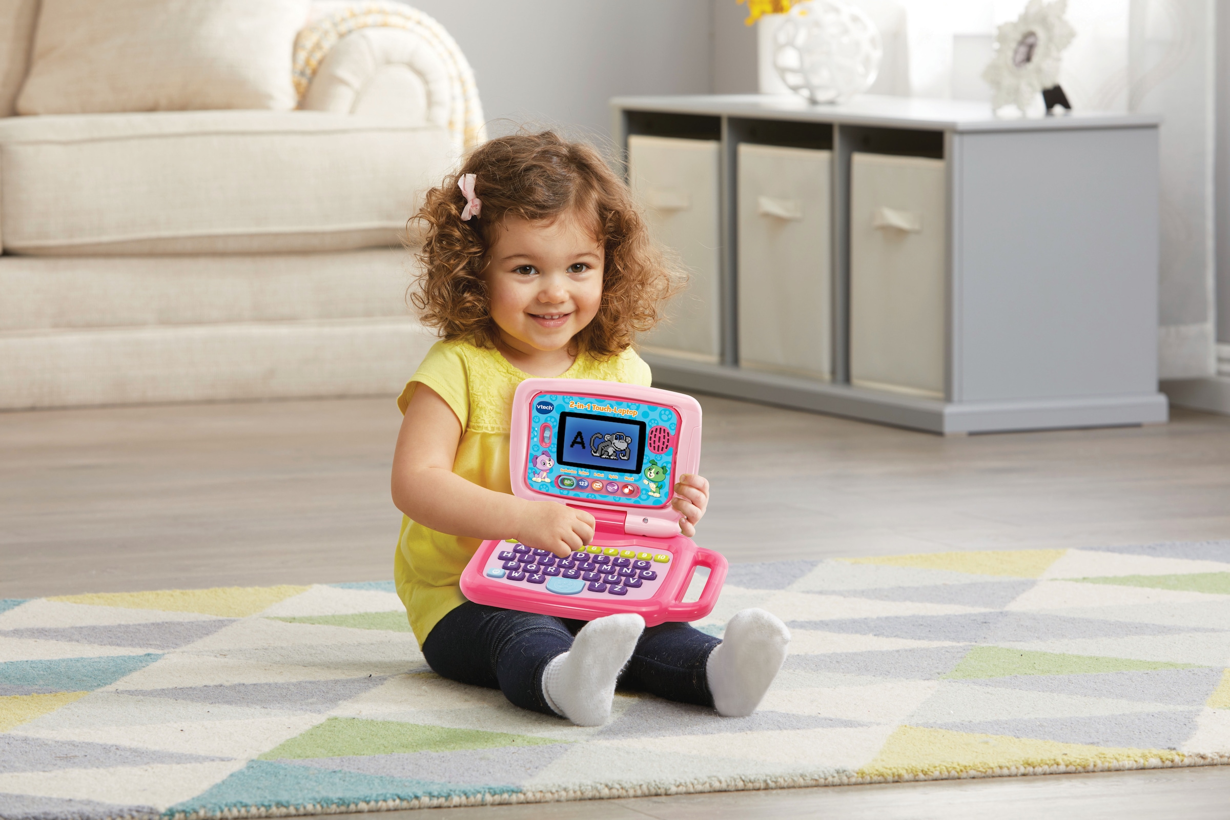 Vtech® Kindercomputer »Ready Set School, 2in1 Touch-Laptop, pink«