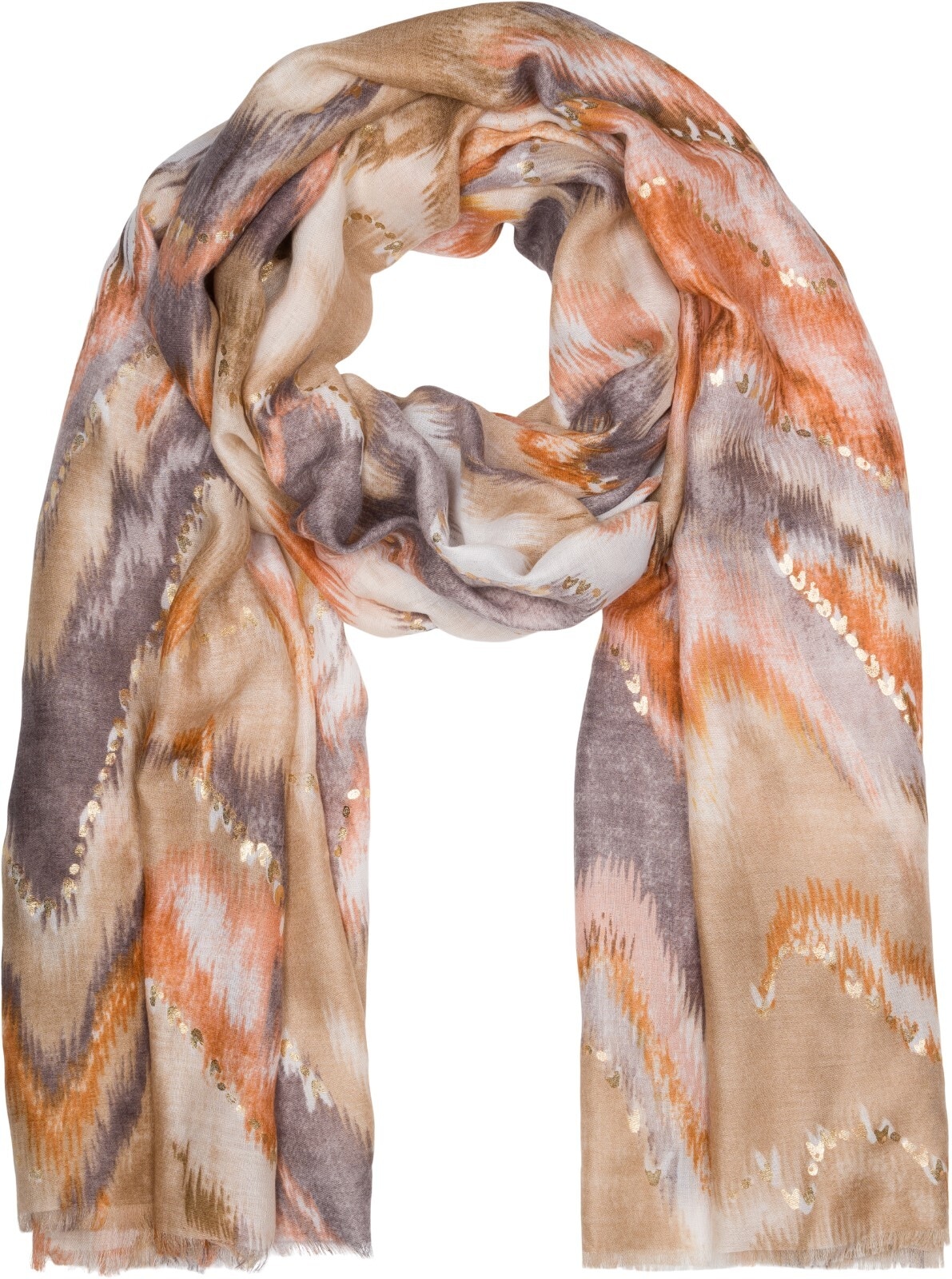 styleBREAKER Schal "Schal Wasserfall Farbverlauf Metallic Details" 1 Stk. günstig online kaufen