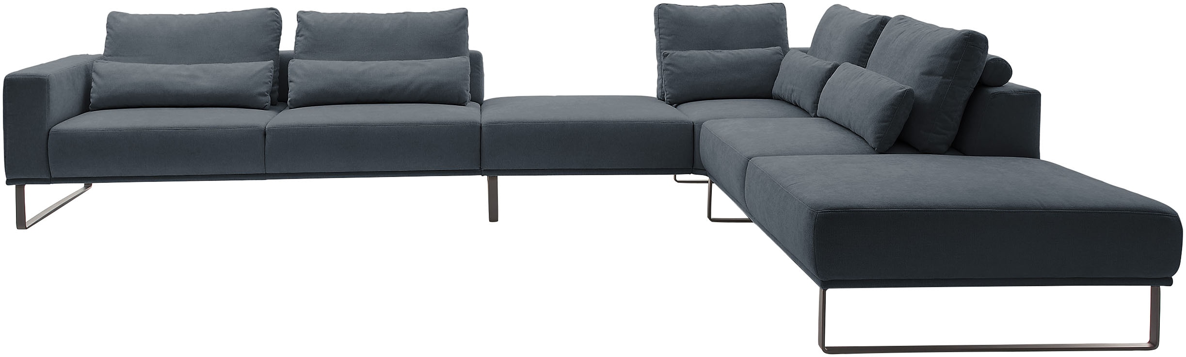 Musterring "JustB PM100 bequem, modern, elegant und viel Platz, bodenfrei" mit Zwischenhocker, wahlweise mit Funktion und Kissen, Maße 290 x 398