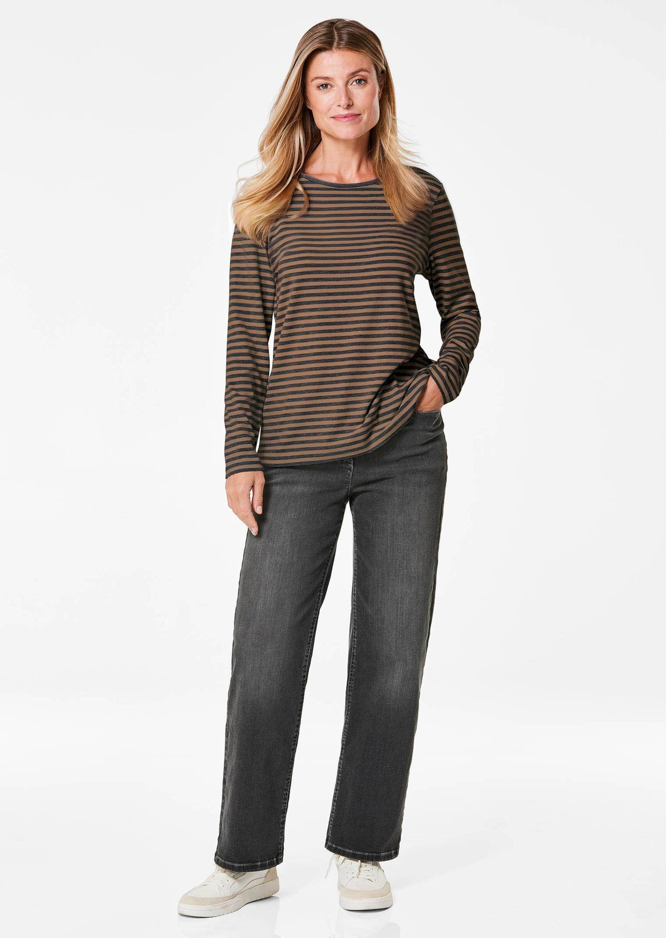 GOLDNER Longpullover "Ringelshirt mit U-Boot-Ausschnitt" Ohne günstig online kaufen