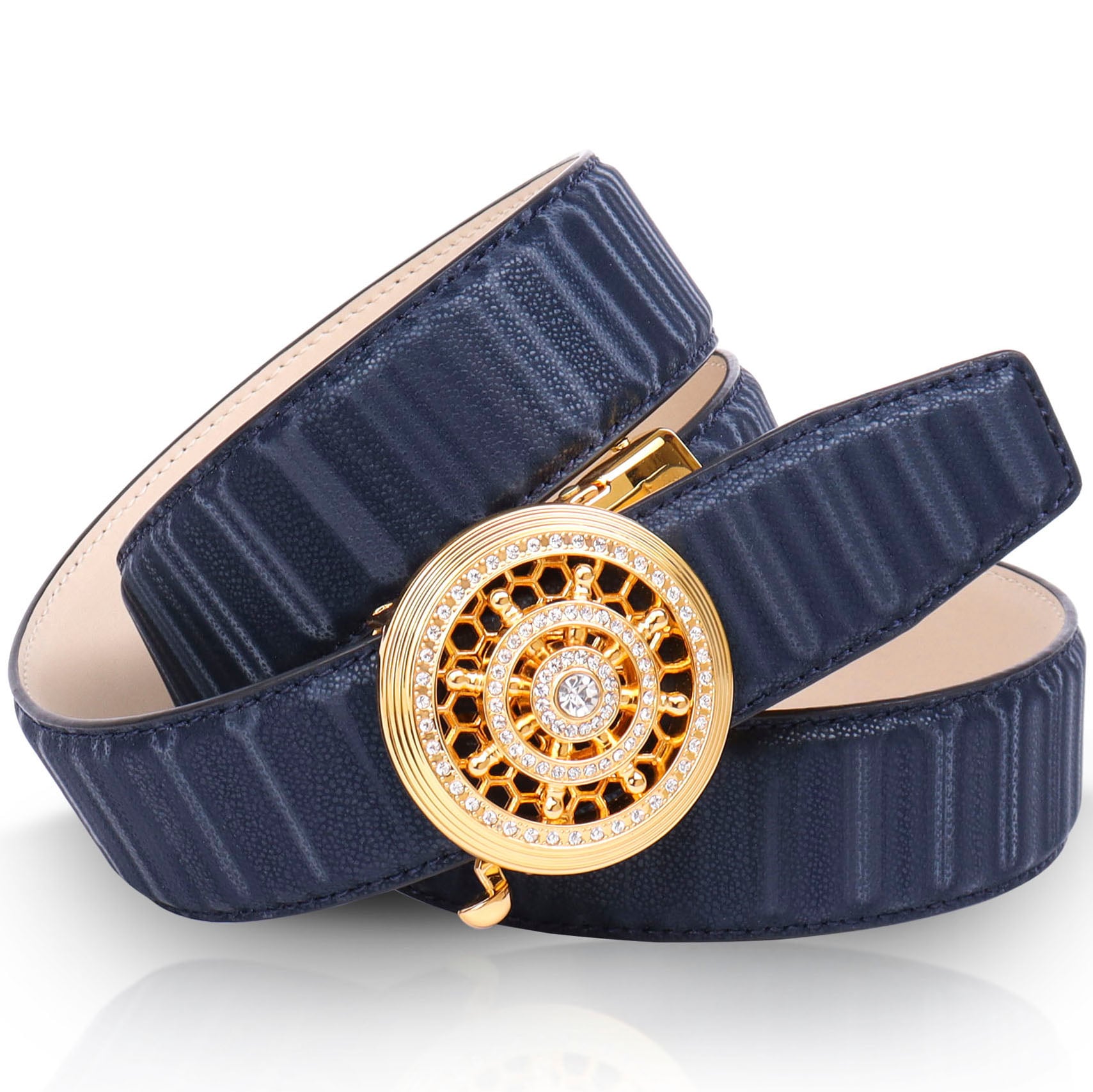 Anthoni Crown Ledergürtel, BAUR mit kaufen Automatik-Schließe, drehbares goldfarbener | Steuerruder