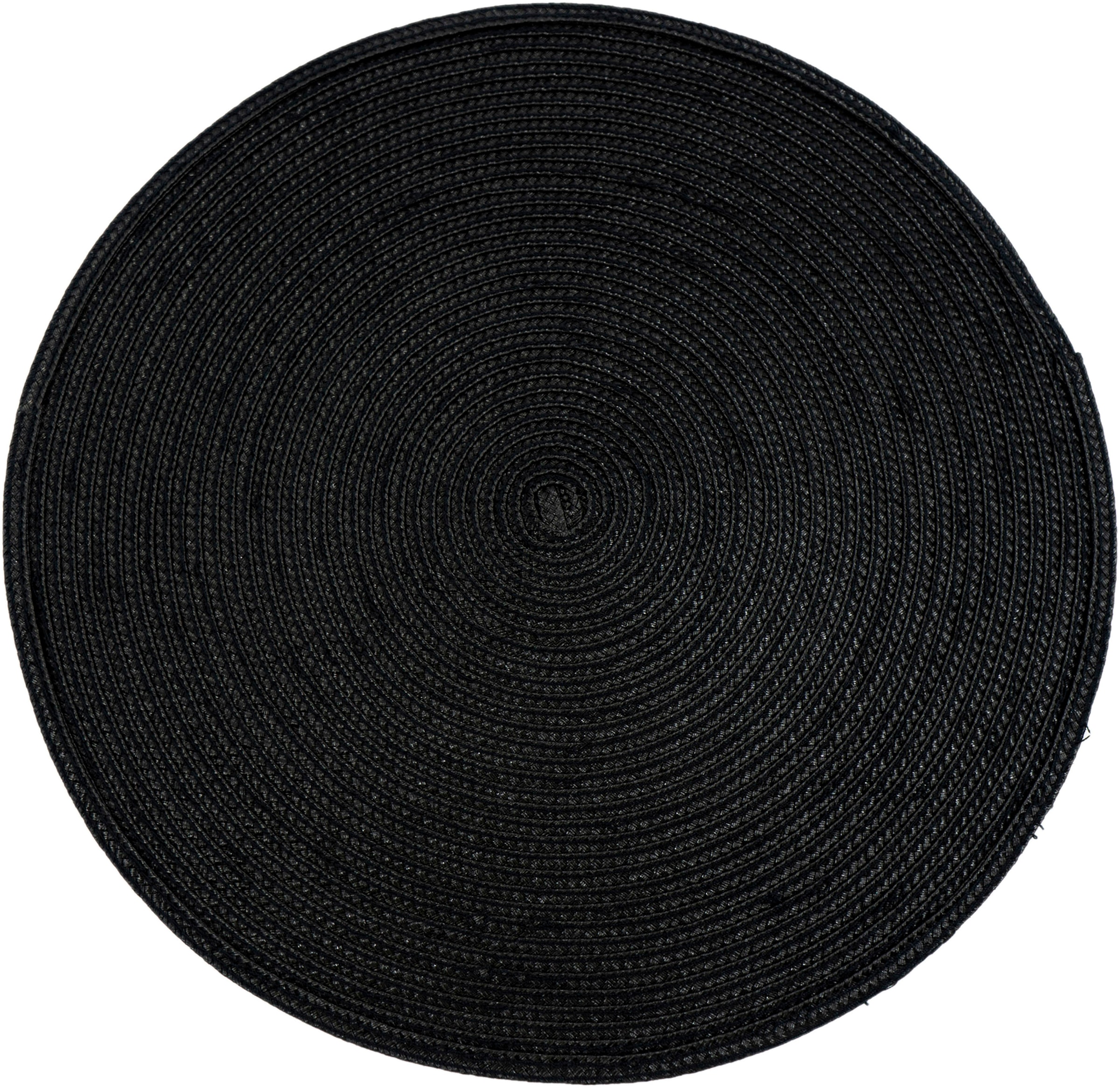 Platzset NOOR LIVING, Ø:38cm, schwarz, Platzsets, "Platzmatte, Ø 38 cm", aus geflochtenem Polypropylen