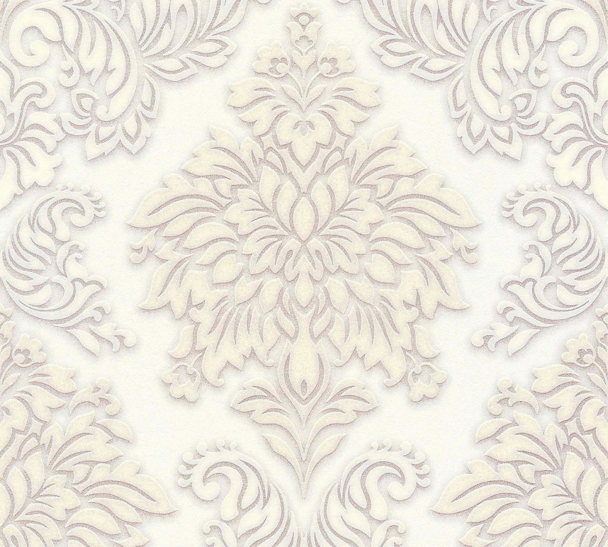 living walls Vliestapete "Metropolitan Stories Lizzy London" Barock gemustert ornamental leicht strukturiert Ornament Tapete Barock Metallic Tapeten Wohnzimmer Schlafzimmer Küche