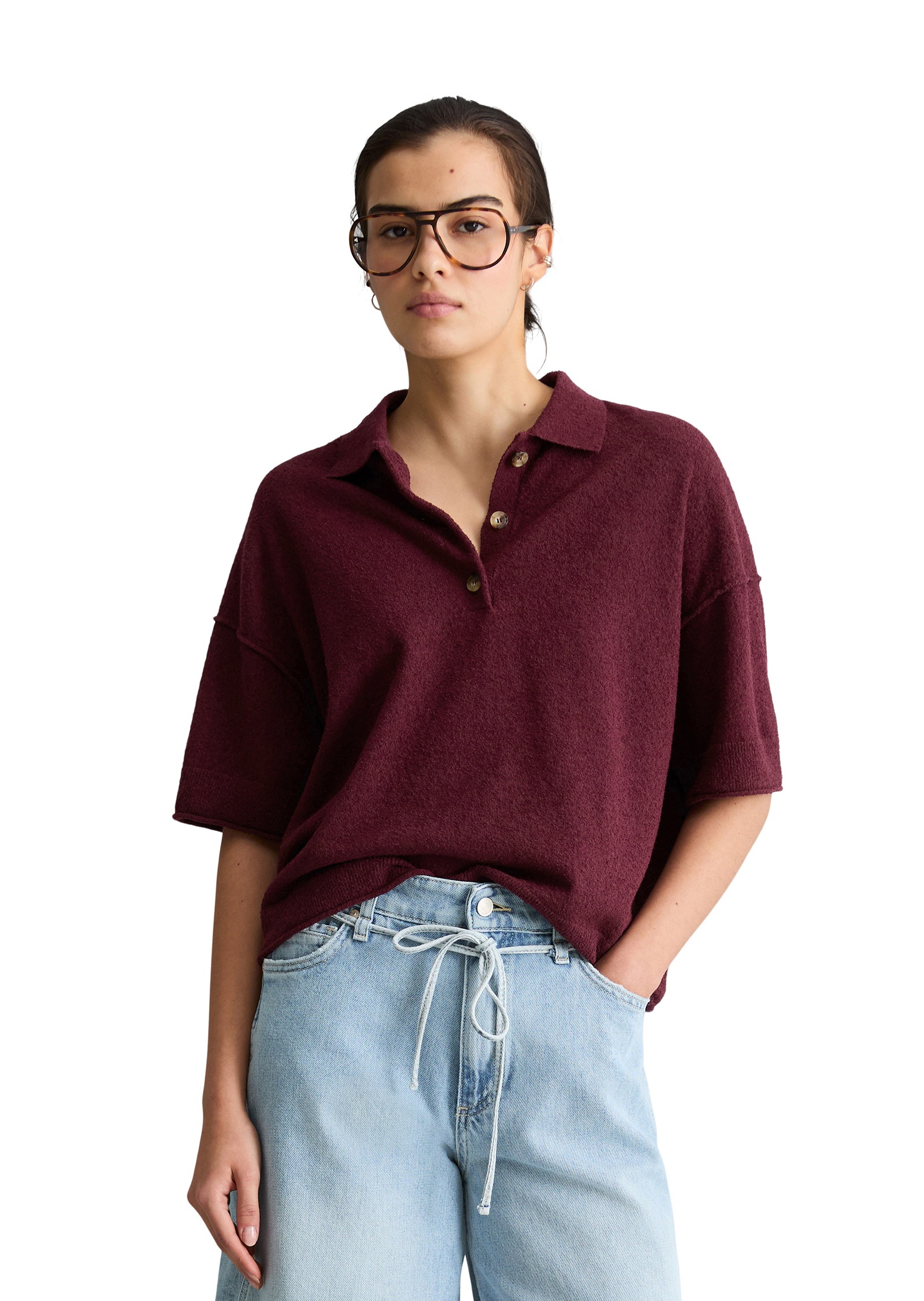 Marc OPolo DENIM Poloshirt "aus Crinkled Organic Cotton-Mix"