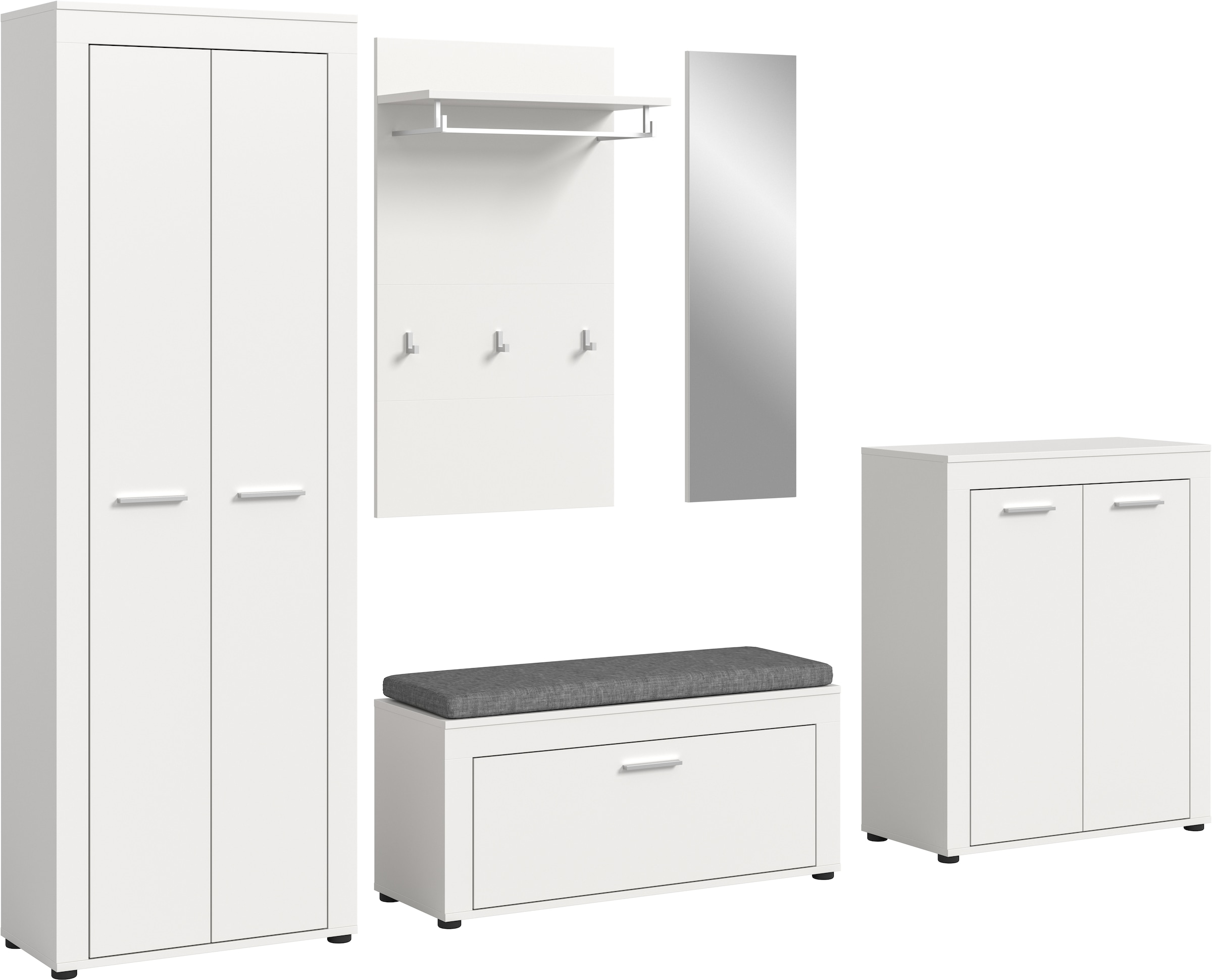 INOSIGN Garderoben-Set, (Set, 6 St.), Aosta, Höhe 191 cm, Garderobenset, Fl günstig online kaufen