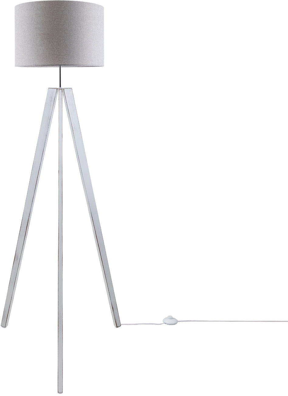 Paco Home Stehlampe »Canvas uni LED Fuß Lampe Wohnzimmer Skandinavischer Stehlampe Vintage | Stil Color«, 1 BAUR flammig-flammig, E27