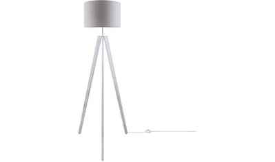 Paco Home Stehlampe »Canvas uni Color«, 1 flammig-flammig, Stehlampe  Vintage Fuß LED Lampe Wohnzimmer Skandinavischer Stil E27 | BAUR