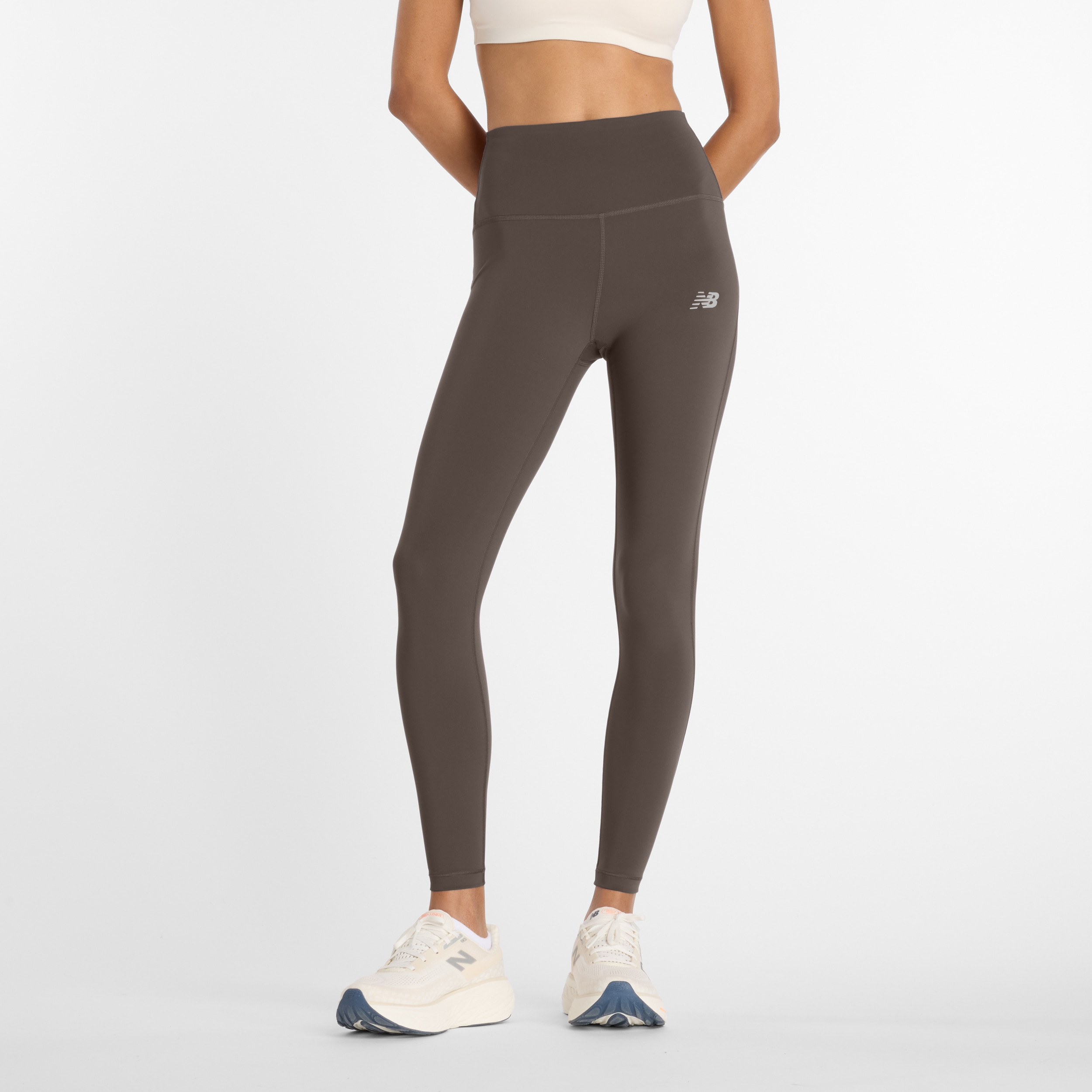 New Balance Lauftights "Sleek High Rise Legging 25"" für Laufen, mit hohem Bund