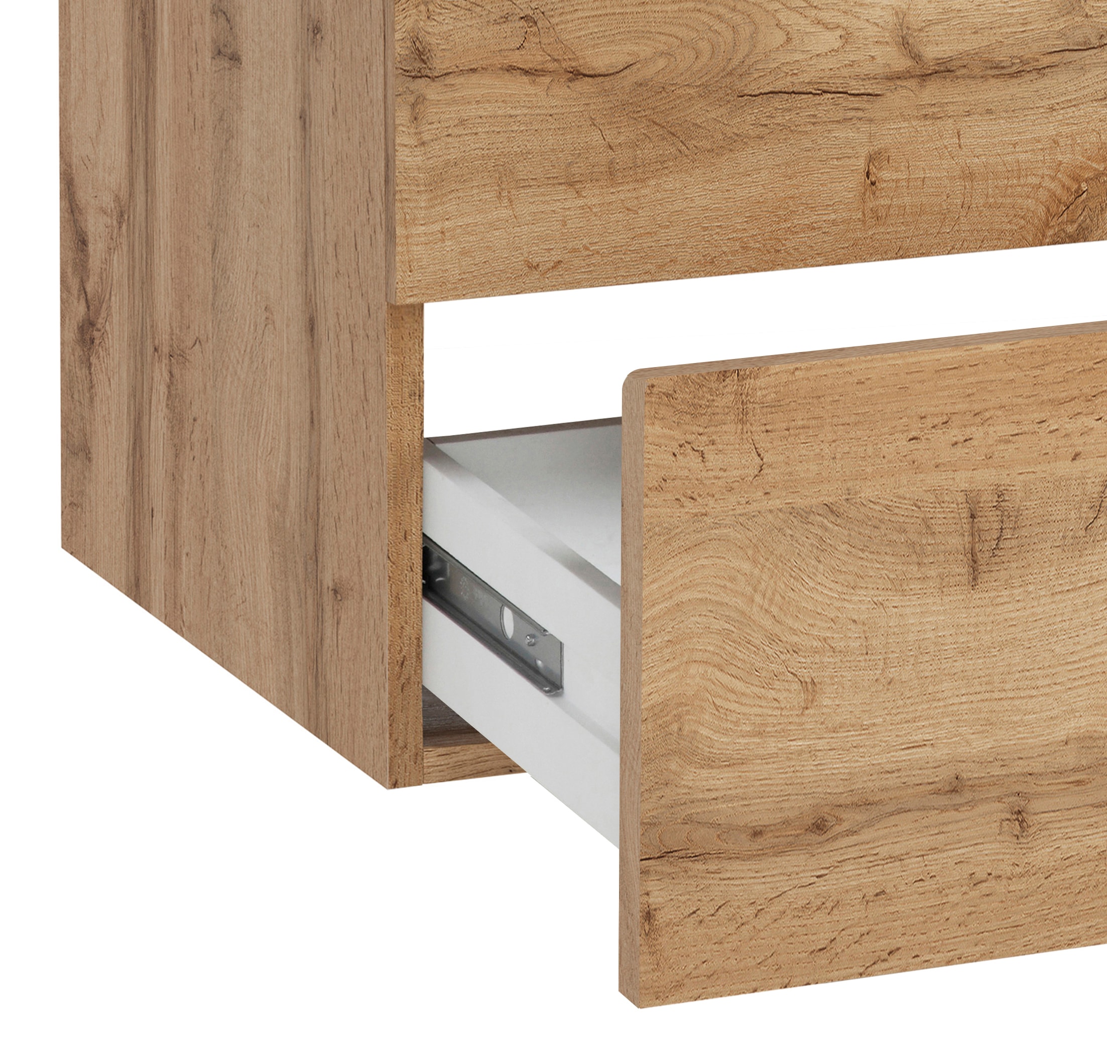 welltime Waschtisch »Trento Light, 60cm, 80cm, 100cm, Keramik-Auflagebecken«, 1 feste Blende und 1 Auszug