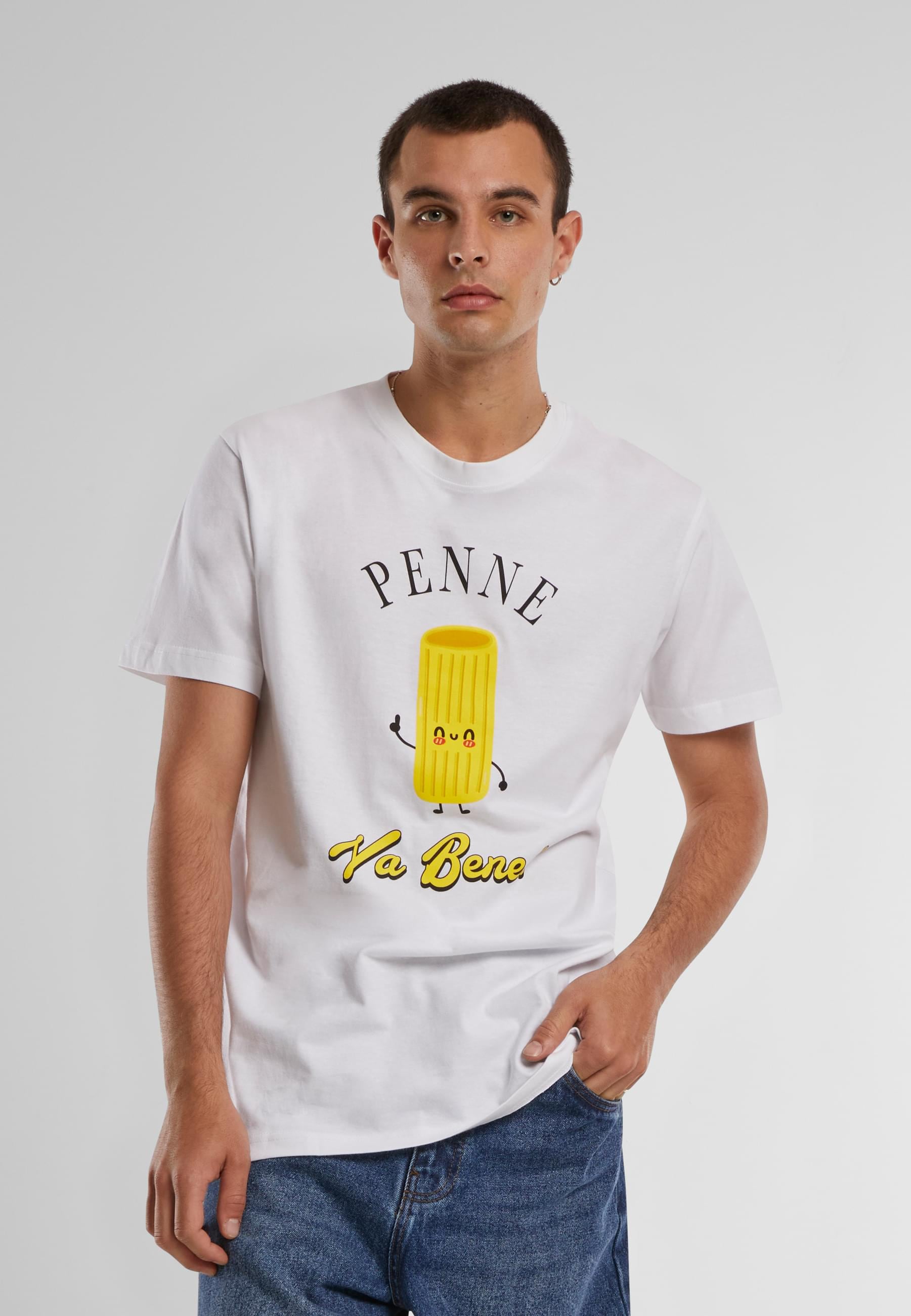 MisterTee T-Shirt »MisterTee Herren Penne va benne Tee«, (1 tlg.)