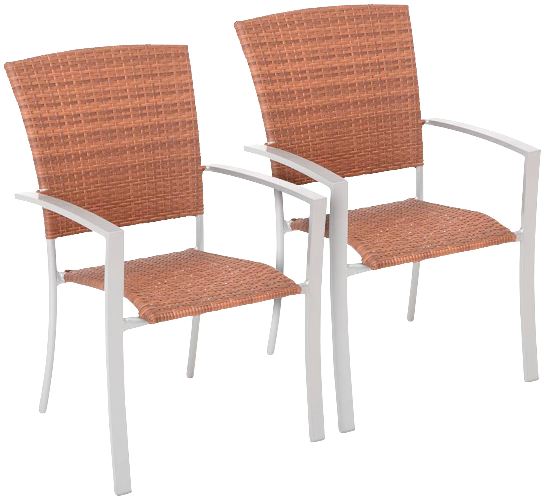MERXX Gartenstuhl "Savonna" (Set) 2 Stk. 2er Set, Polyrattan, stapelbar, 2e günstig online kaufen