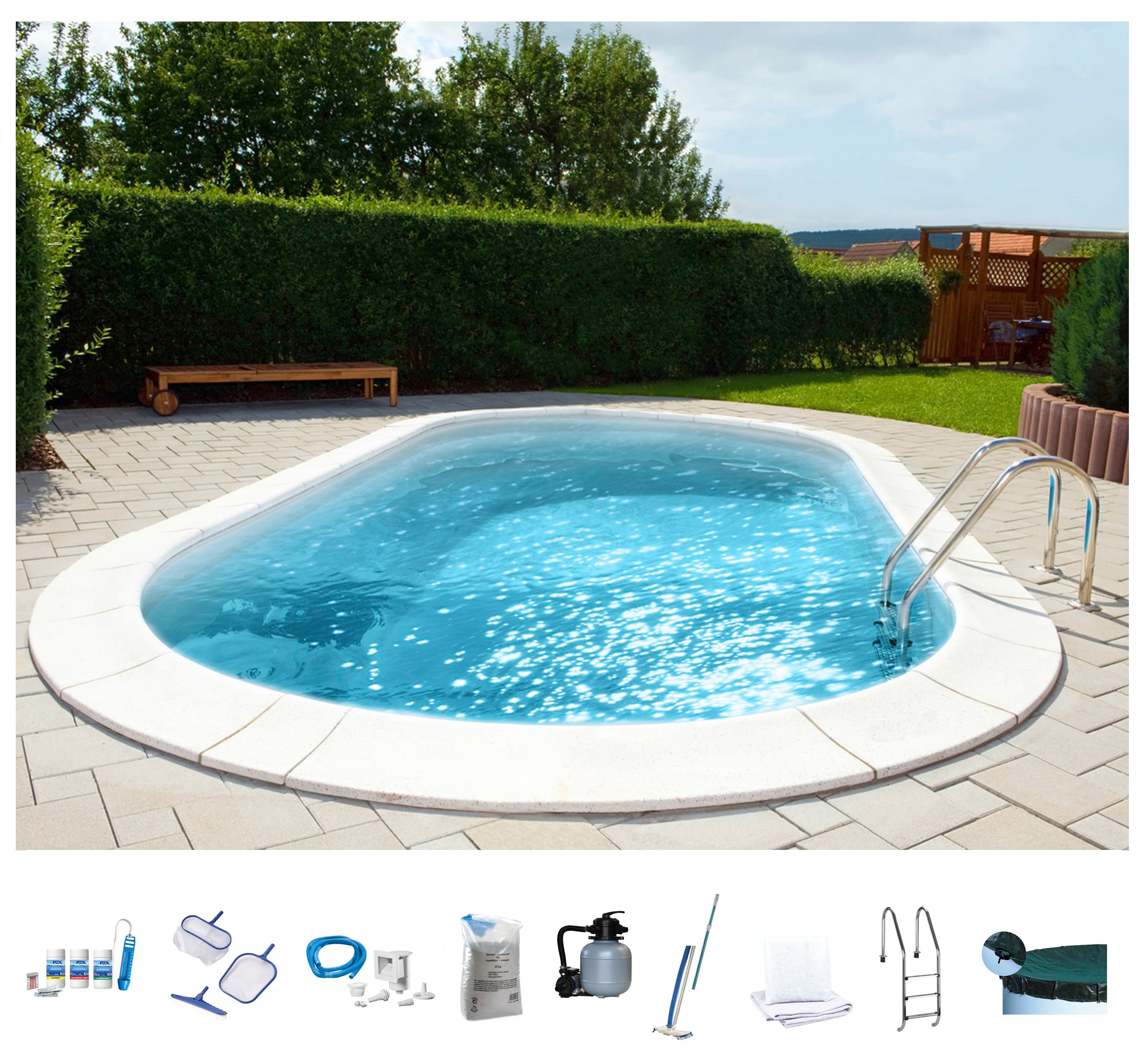 my POOL BWT Ovalpool "PREMIUM mit sandfarbener Innenfolie" Höhe 120 cm, in günstig online kaufen
