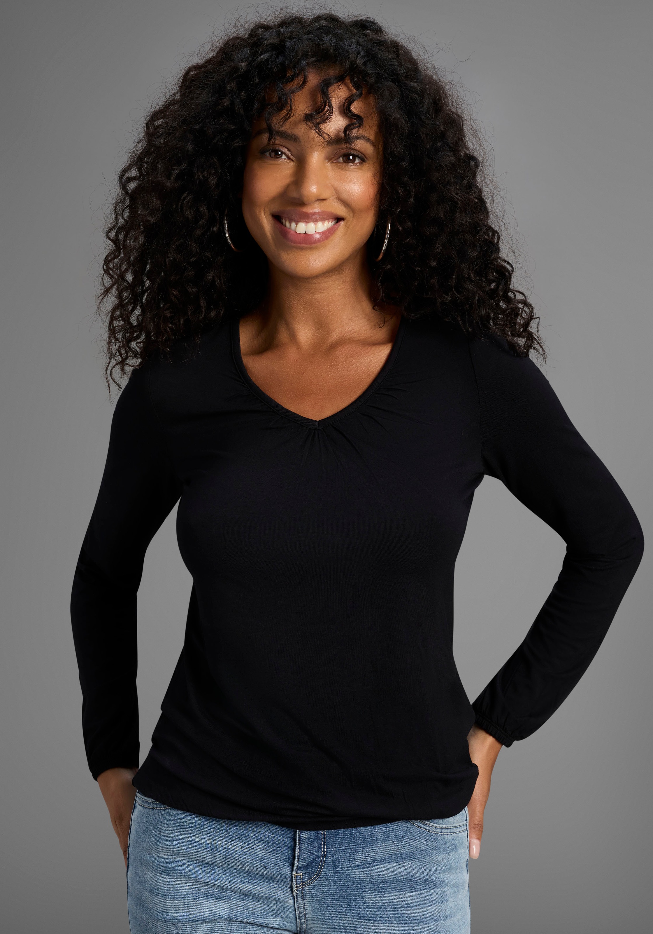 Flashlights Langarmshirt Packung, 2er-Pack, 2 Stk. figurbetonter Schnitt, a günstig online kaufen