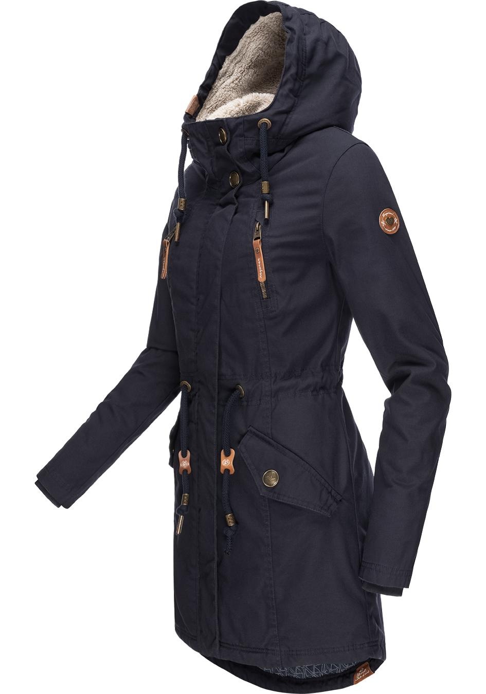 Ragwear Wintermantel »Elsie II Intl.«, sportlicher Winterparka mit Teddy-Futter
