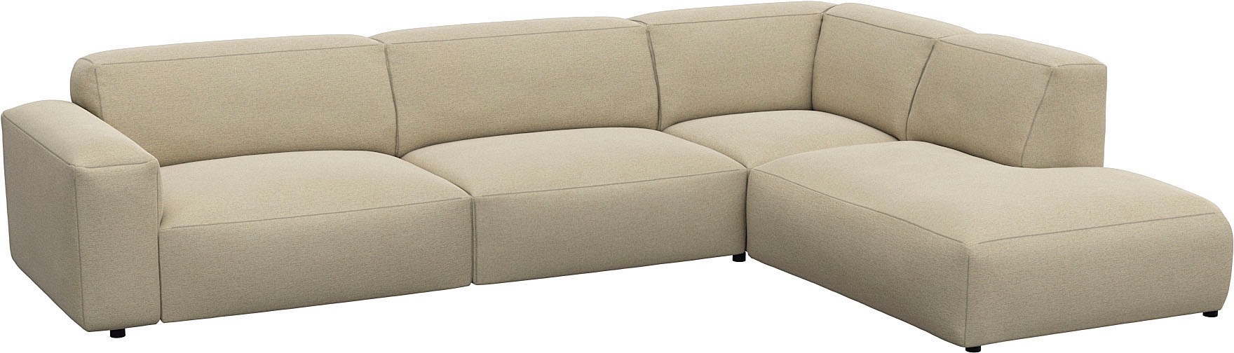 FLEXLUX Ecksofa »Lucera, super bequem durch hochwertigen Sitzaufbau mit Kaltschaum«, modern & anschmiegsam, L-Form, Designsofa