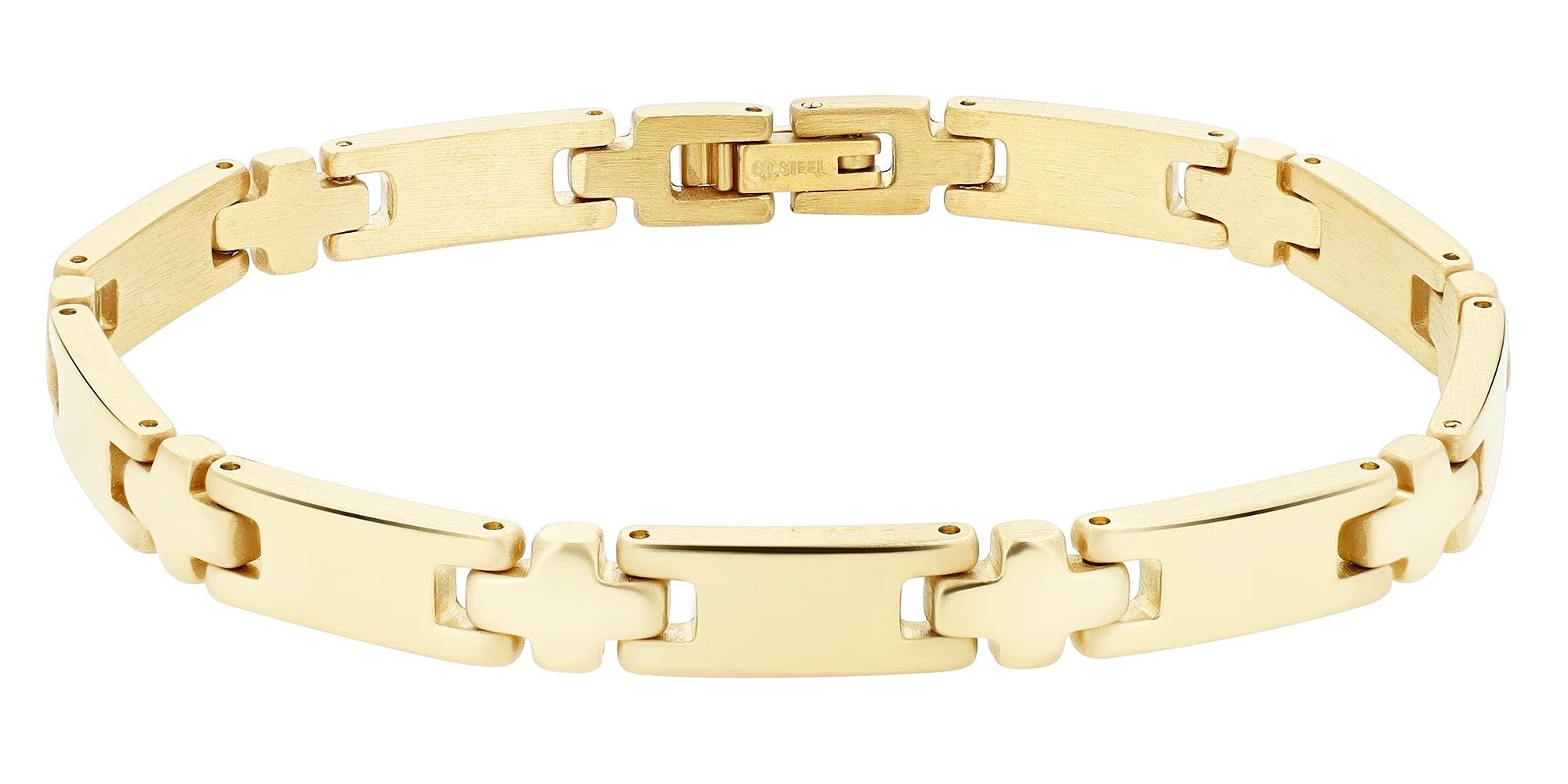 ADELIA ́S Damen Gliederarmband "Armband – Gliederarmband aus Edelstahl 20 cm", 20cm, Edelstahl, gold, Edelstahl, Armbänder, Eine schöne Geschenkidee