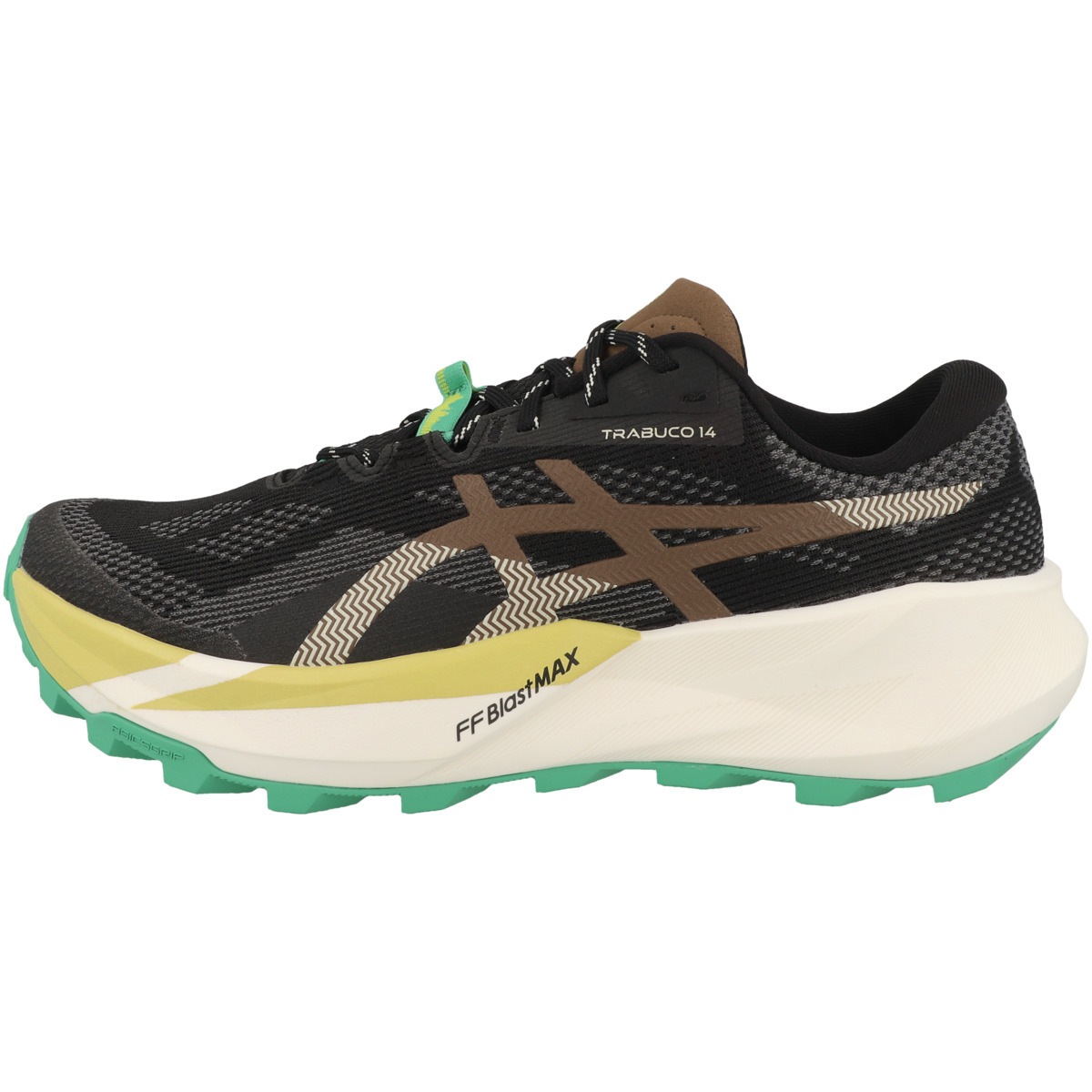 "Laufschuh ASICS ""Asics Trabuco 14 Laufschuhe Herren Schuhe"", Herren, Gr. 46,5, schwarz, Synthetik, Textil, Schuhe Laufschuh, Elastisches
