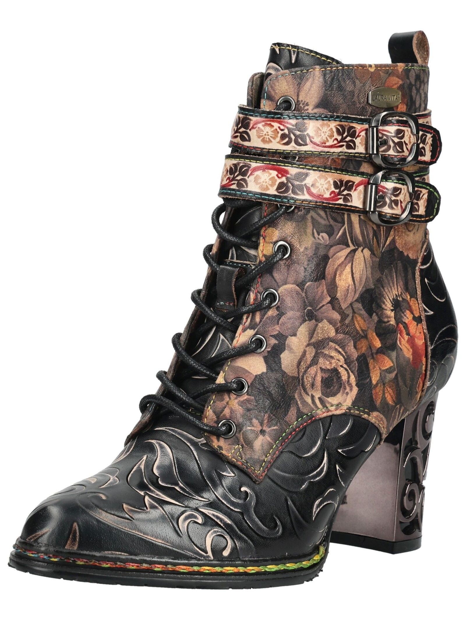 LAURA VITA High-Heel-Stiefelette "LAURA VITA Stiefelette Leder/Textil"