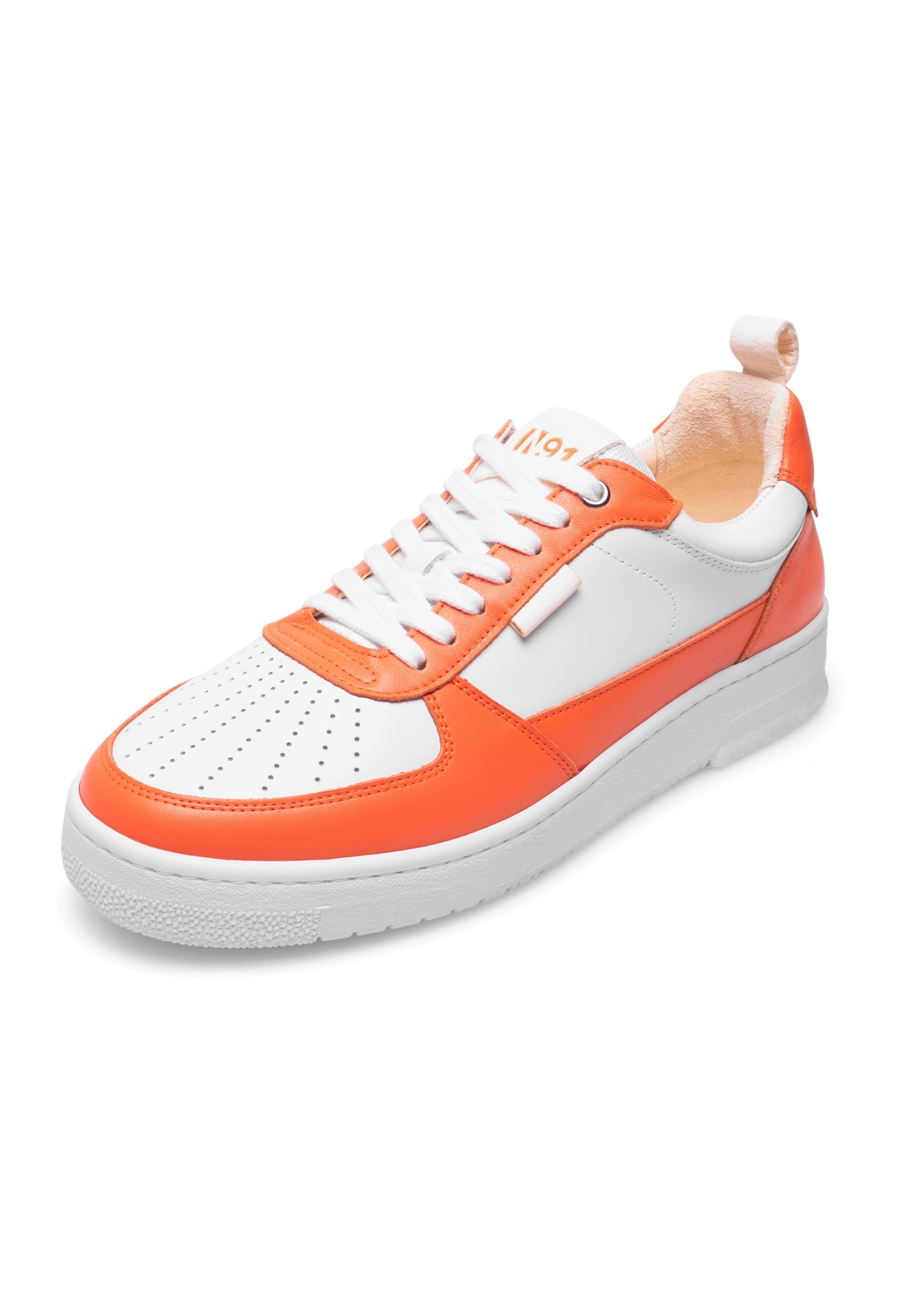 N91 Sneaker »Bball M AB Herrensneaker«, Turnschuh Leder handgefertigt, sportlicher Freizeitschuh Herren