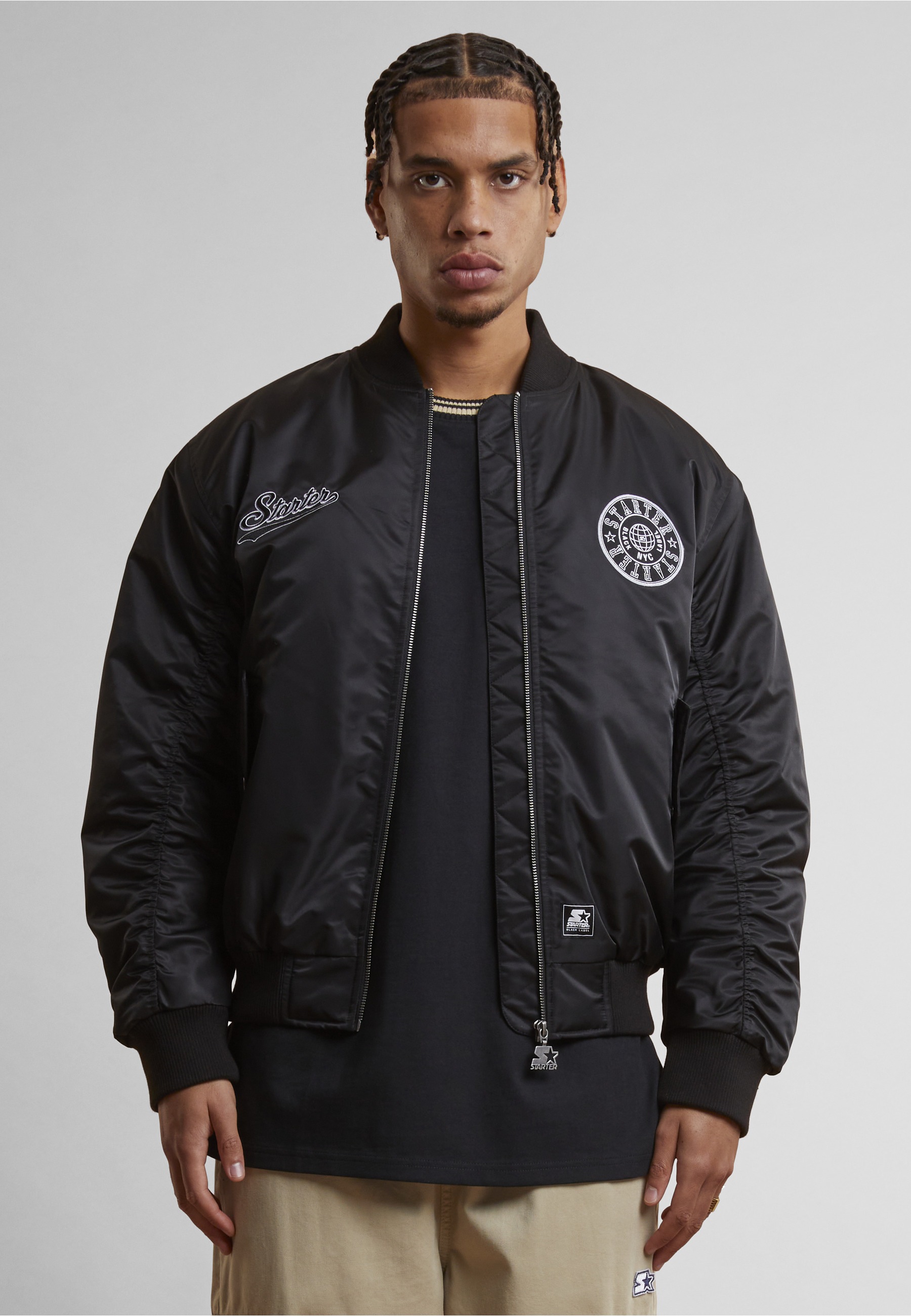 Starter Black Label Bomberjacke »Starter Black Label Starter Patch Bomberjacket« 1 Stk. tlg. ohne Kapuze