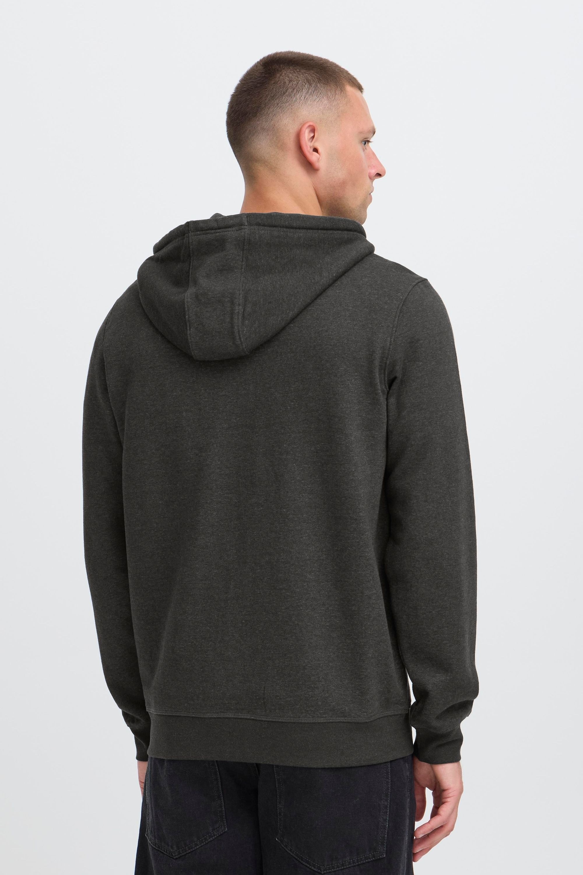 Kapuzensweatjacke BLEND "BHPoelle", Herren, Gr. 3XL, charcoal mix, Sweatware, 60% Baumwolle, 40% Polyester, unifarben, normal normal, ohne Ausschnitt, Rippbündchen, Sweatjacken, Gemütliche Sweatjacke mit Kapuze 6