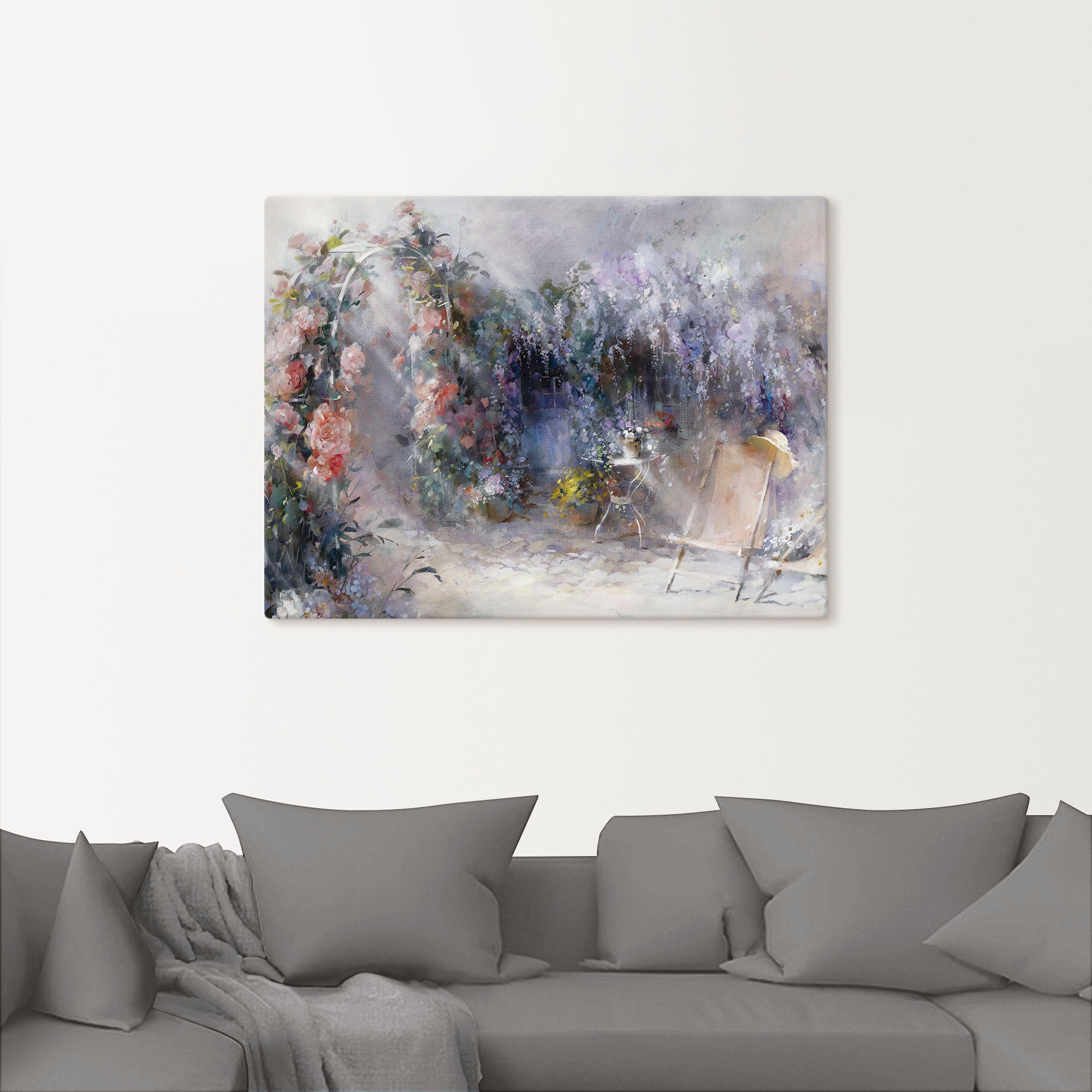 Artland Wandbild »Rosen und Flieder«, Garten, (1 St.), als Leinwandbild, Poster, Wandaufkleber in verschied. Größen