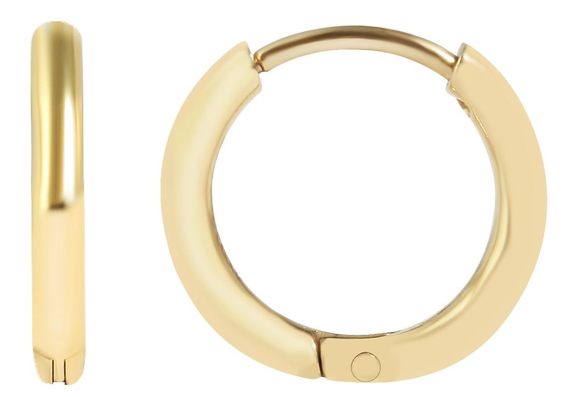Adelia's Unisex Stainless Steel Hoop Earrings Gold