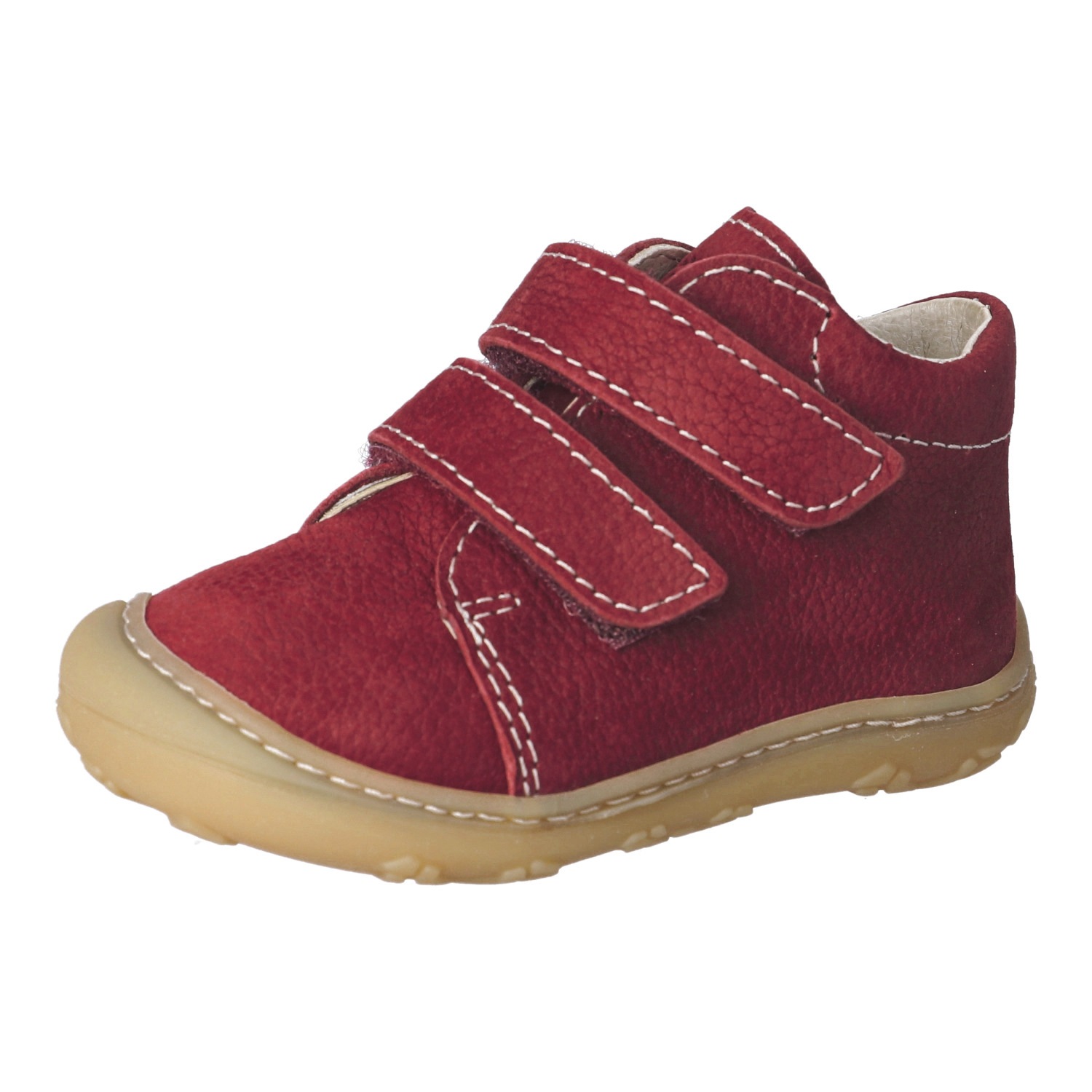 Baby Lauflernschuh "CHRISY WMS Mittel", PEPINO BY RICOSTA, Gr. 26, rot, Leder, Schuhe, Klettschuh, herausnehmb. Innensohle, Größenschablone zum