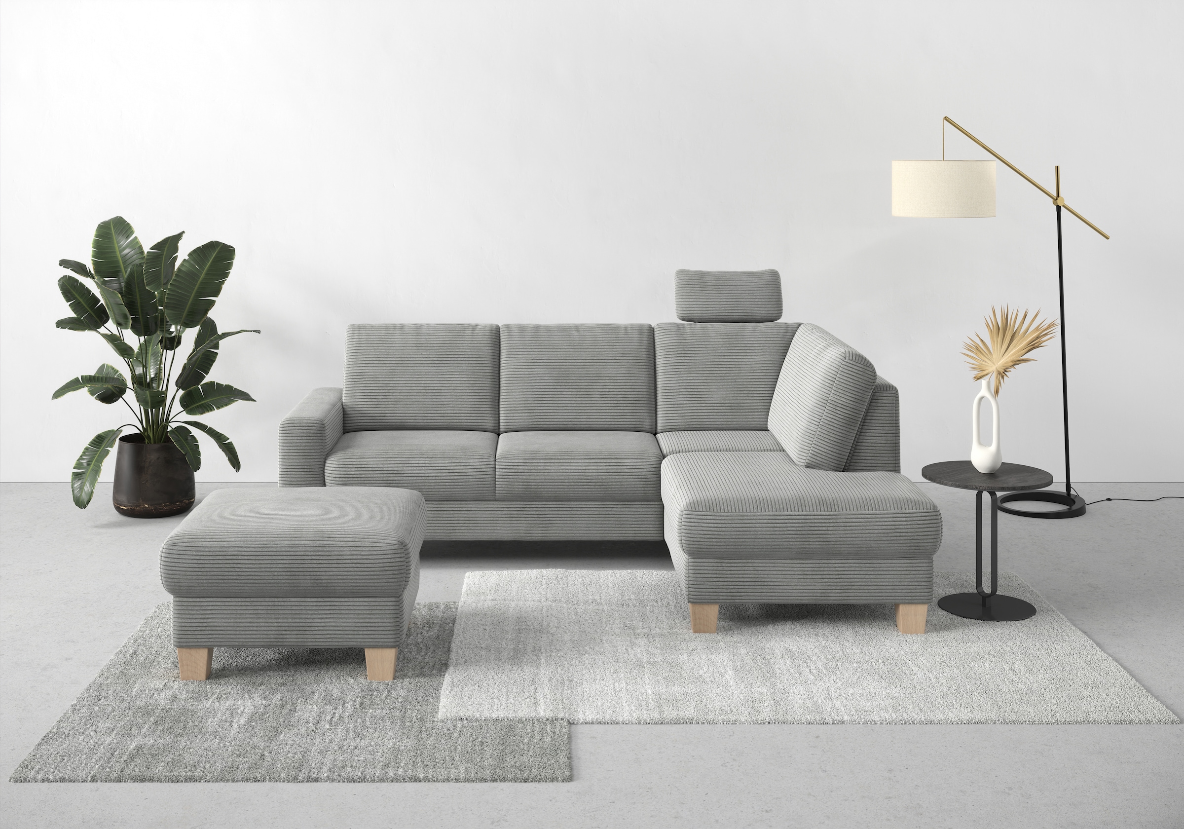 Home affaire Ecksofa "Summer L-Form" mit Ottomane, wahlweise mit Bettfunkti günstig online kaufen